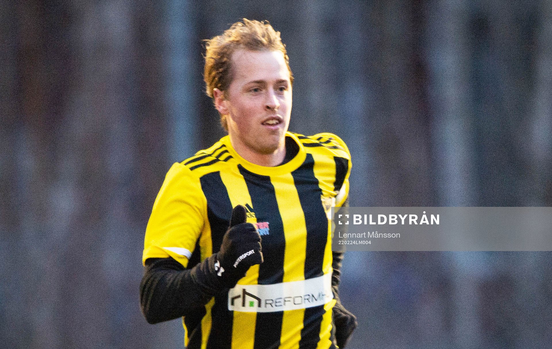 IFK Hässleholms Robin Strömberg i träningsmatchen mellan