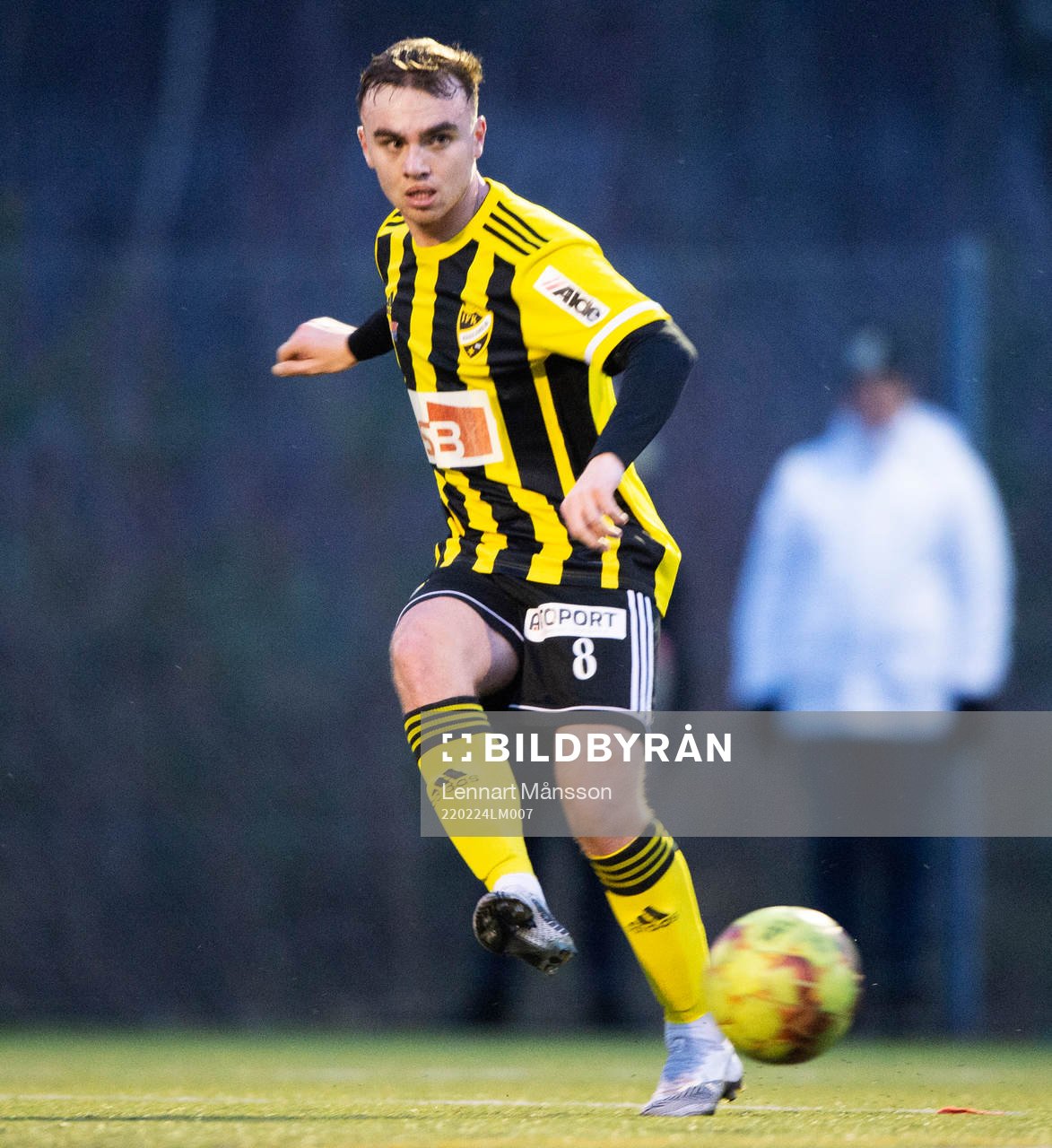 IFK Hässleholms Ludwig Hegdal i träningsmatchen mellan