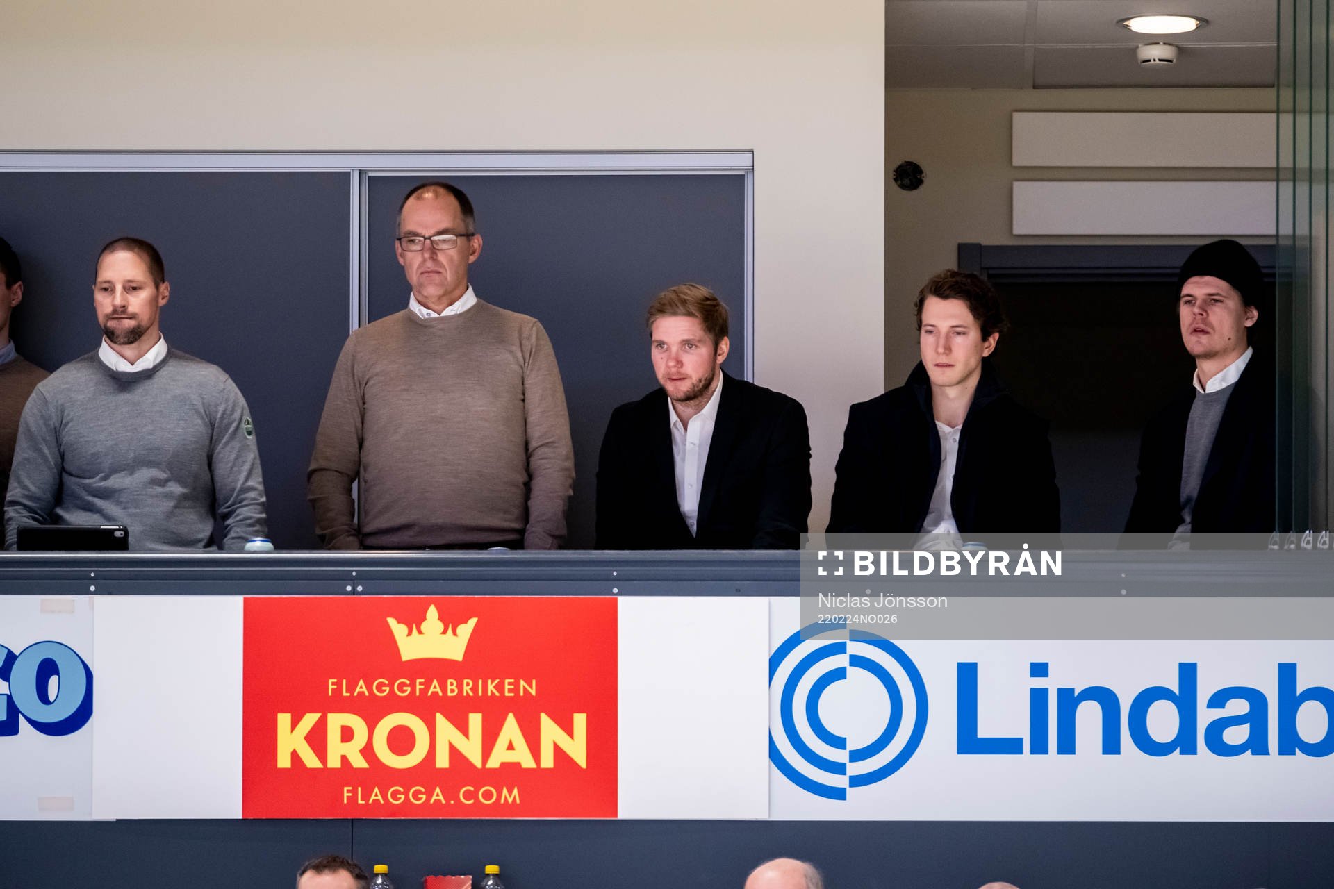 Rögles sportchef Chris Abbott, klubbdirektör Daniel Koch,