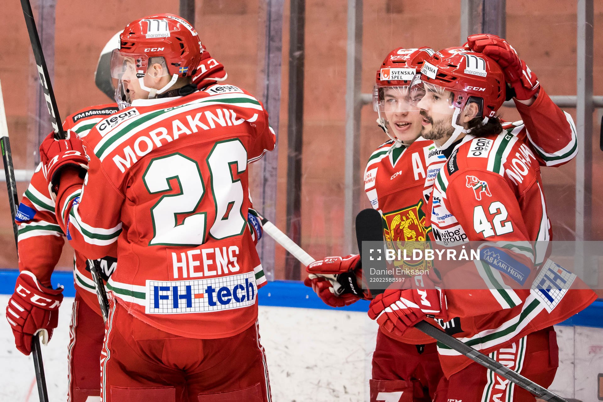 Moras Lucas Wernblom jubel me Moras Alexandre Lavoie och