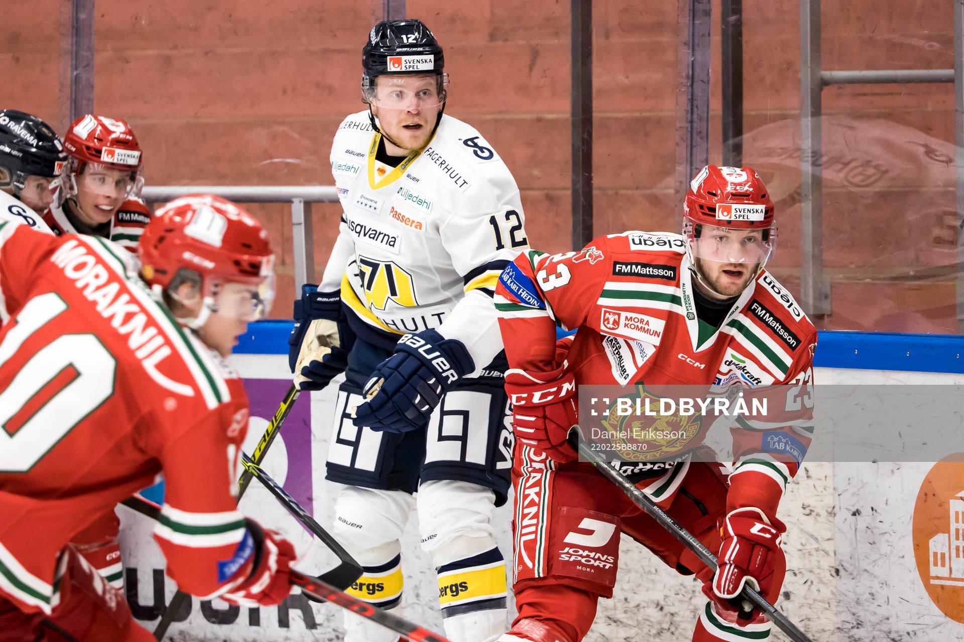s Hunter Shinkaruk och Moras Axel Bergkvist