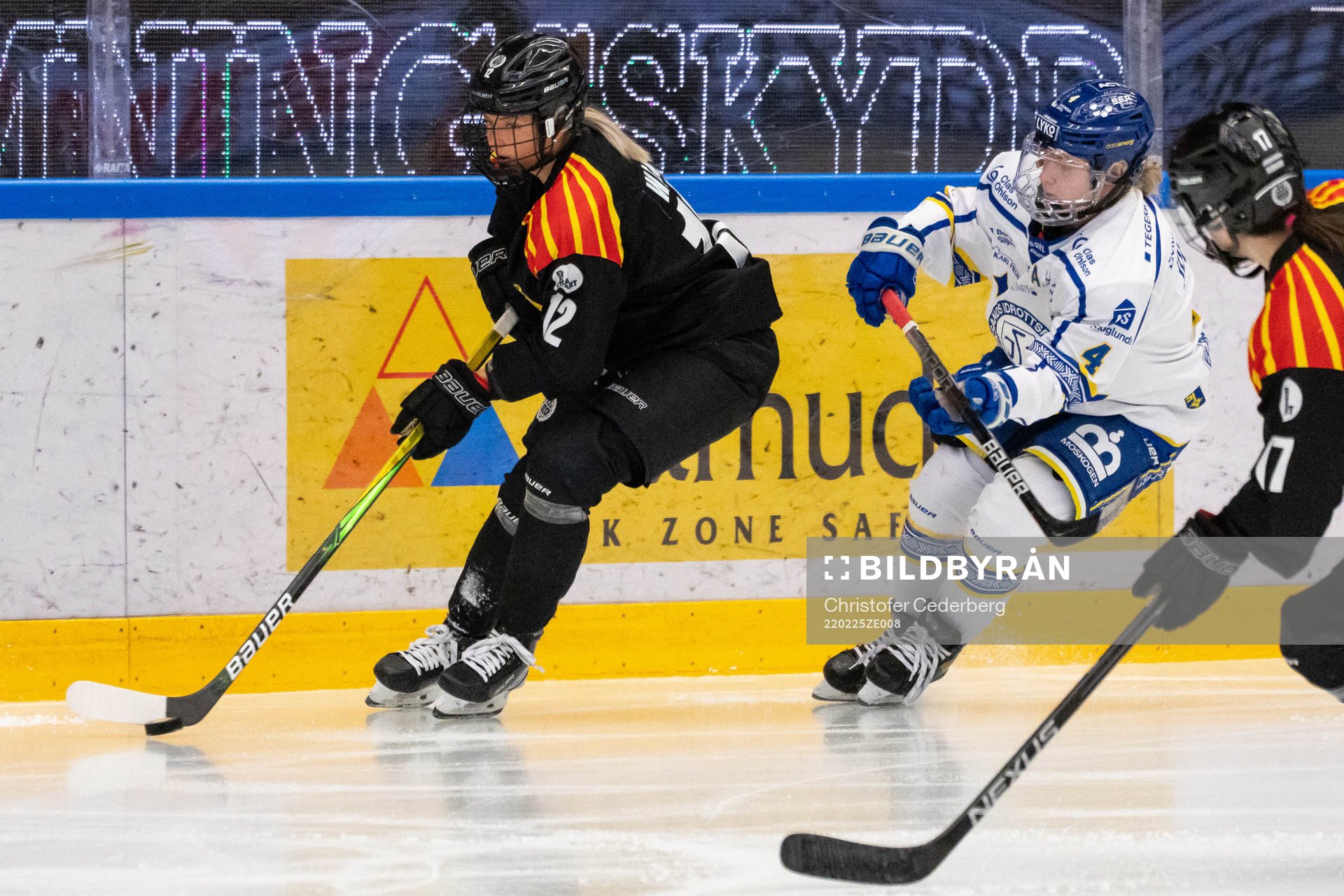 Brynäs Mina Waxin och Leksands Wilma Johansson och Brynäs