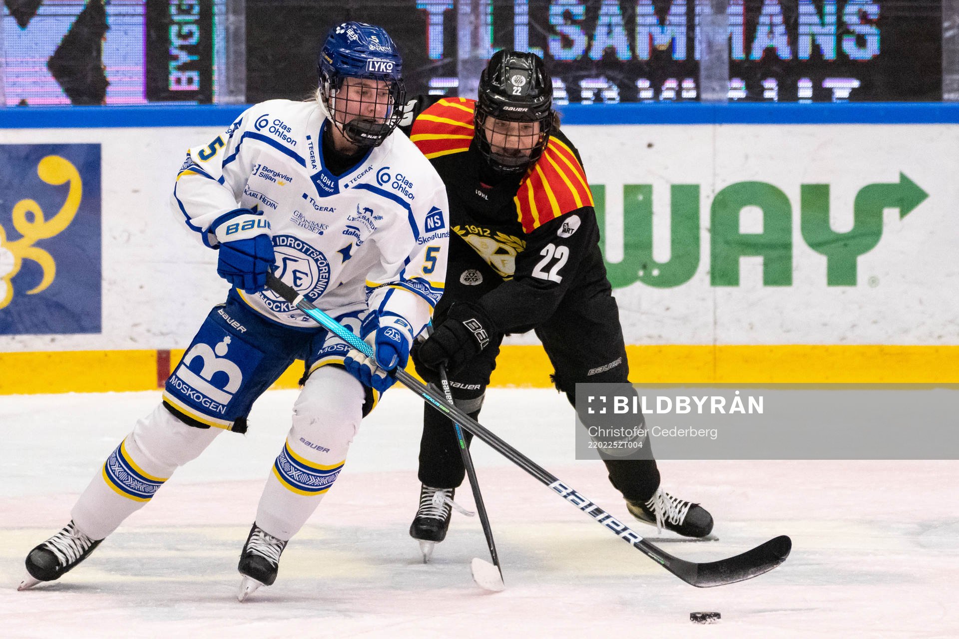 Leksands Nathalie Lidman  och Brynäs Hanna Thuvik