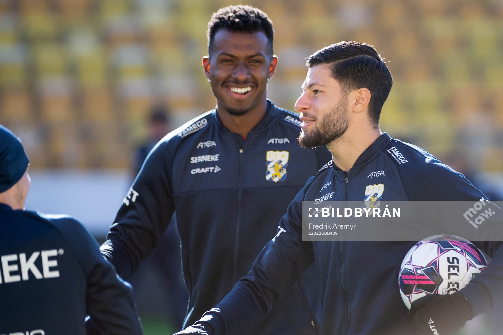 Bernardo Vilar innan fotbollsmatchen i Svenska Cupen mellan