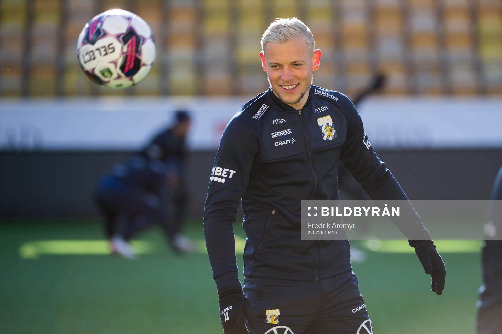 Erik Sorga innan fotbollsmatchen i Svenska Cupen mellan