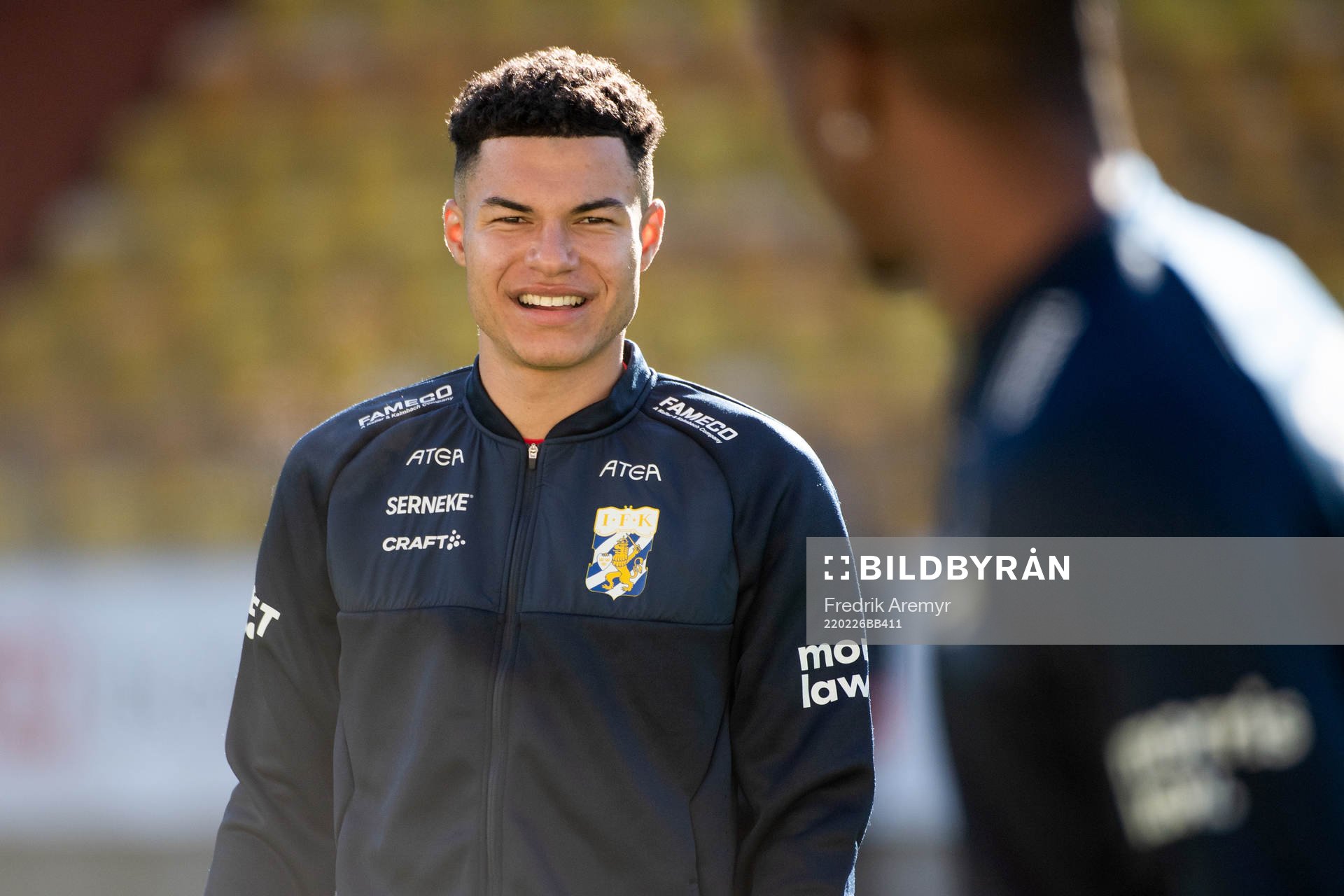 Alexander Jallow innan fotbollsmatchen i Svenska Cupen