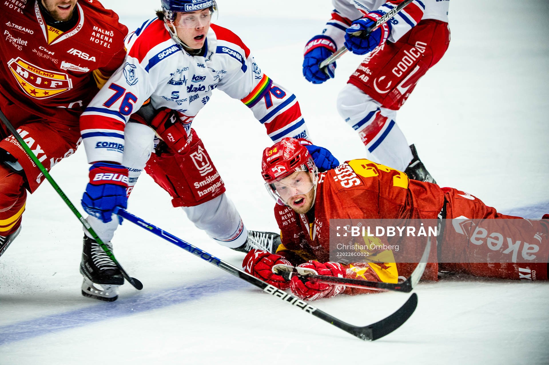 Malmö Redhawks Carl Söderberg mot Oskarshamns Emil