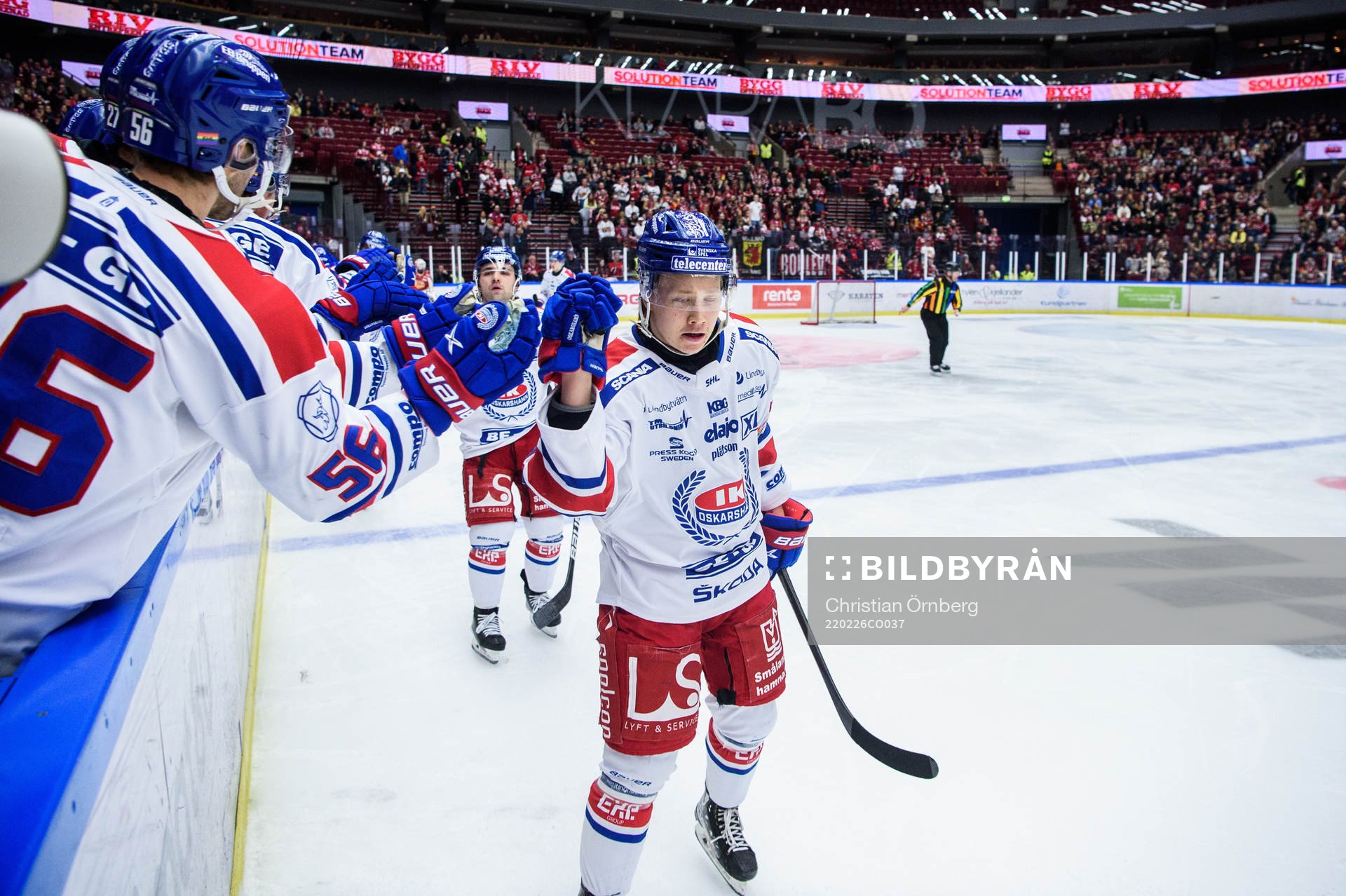 Oskarshamns Mikkel Øby-Olsen jublar