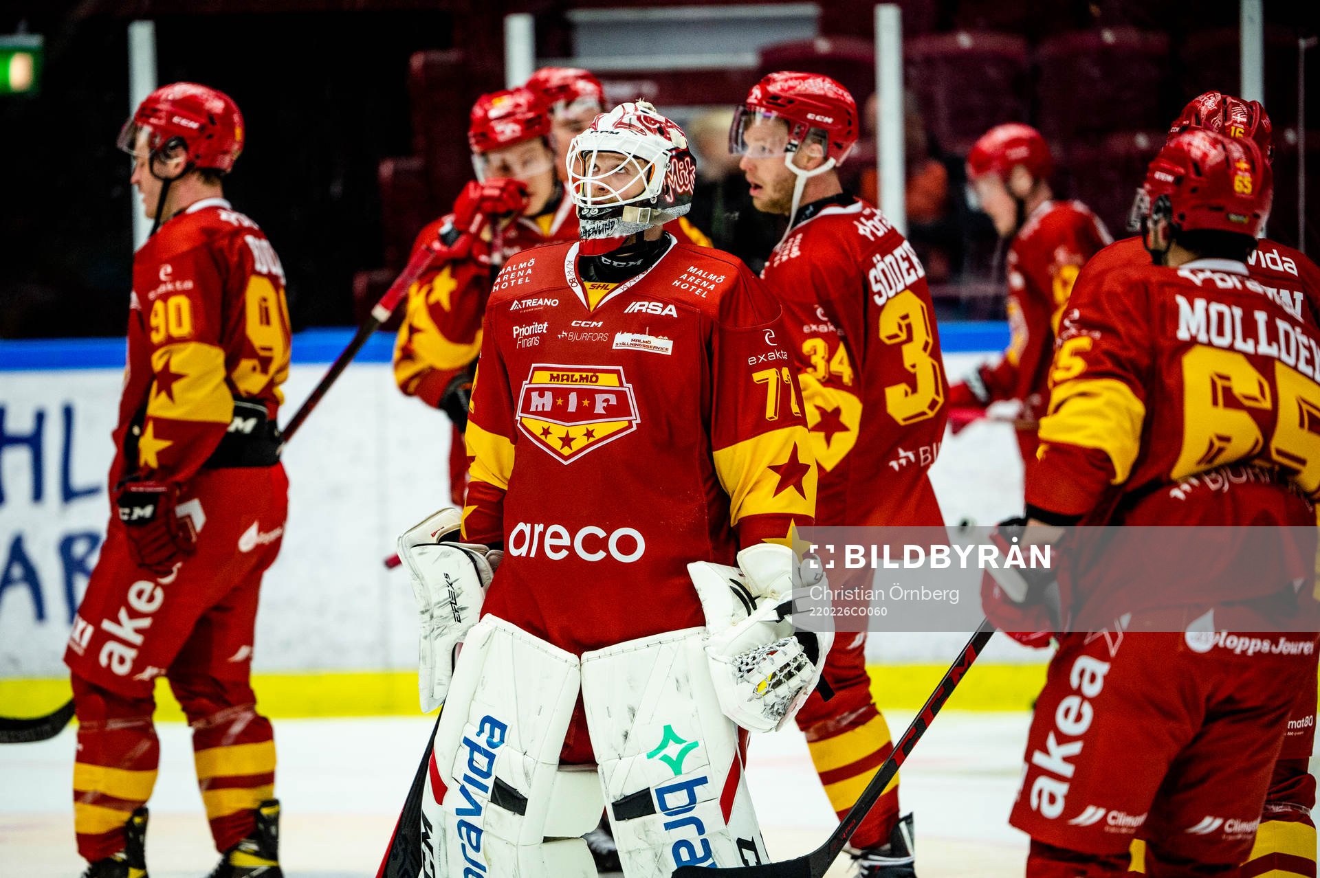 Malmö Redhawks målvakt Daniel Marmenlind deppar med