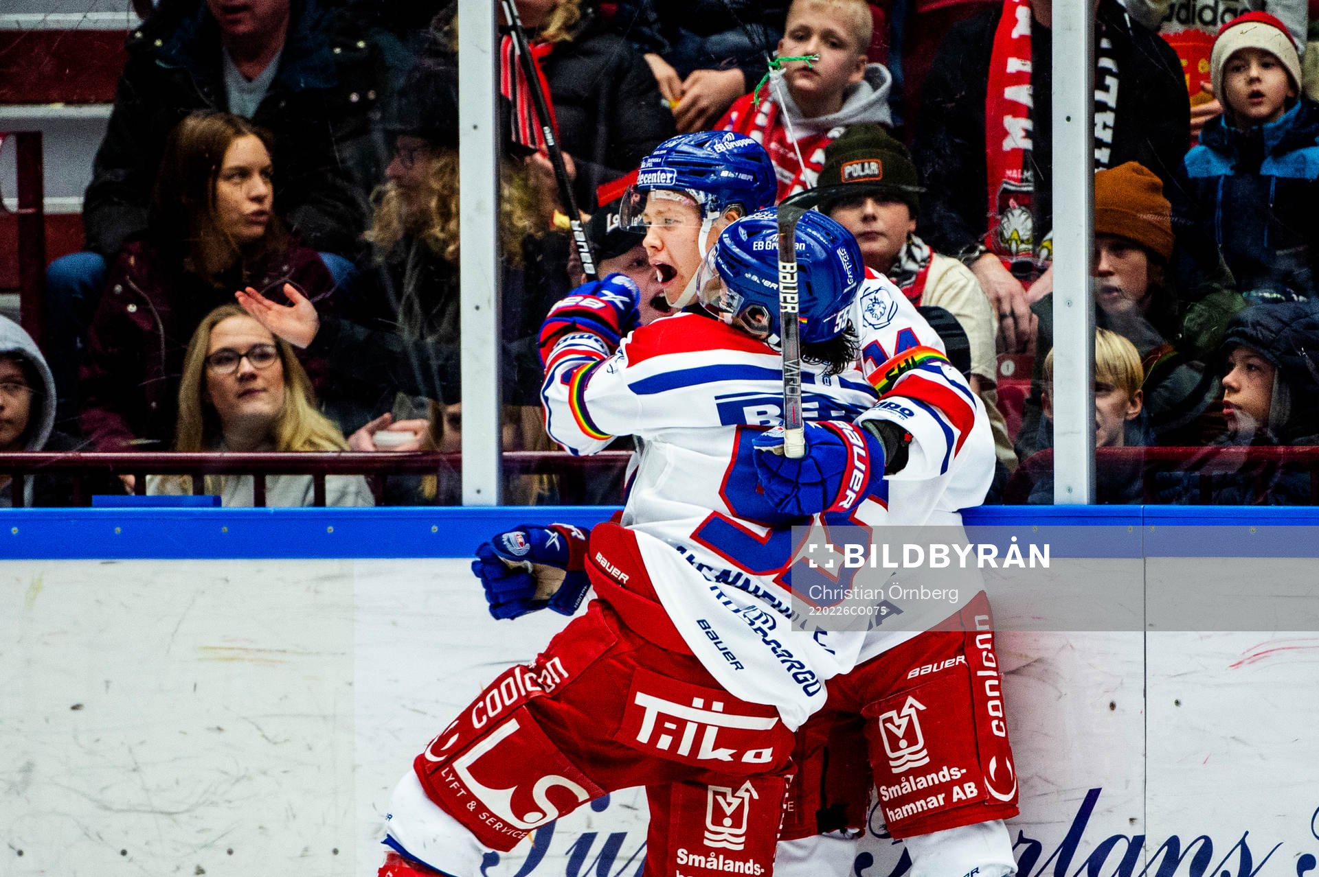 Oskarshamns Mikkel Øby-Olsen jublar