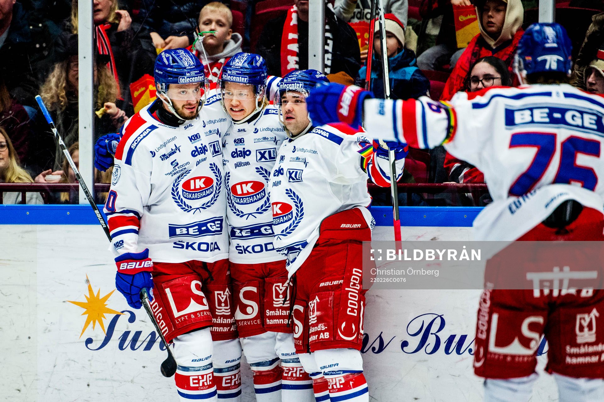 Oskarshamns Mikkel Øby-Olsen jublar