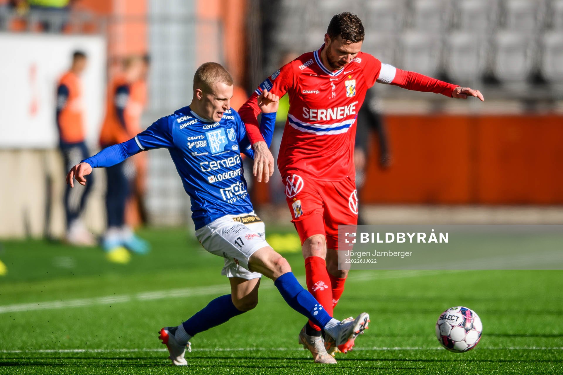 Norrbys Viktor Bergh och IFK Göteborgs Marcus Berg