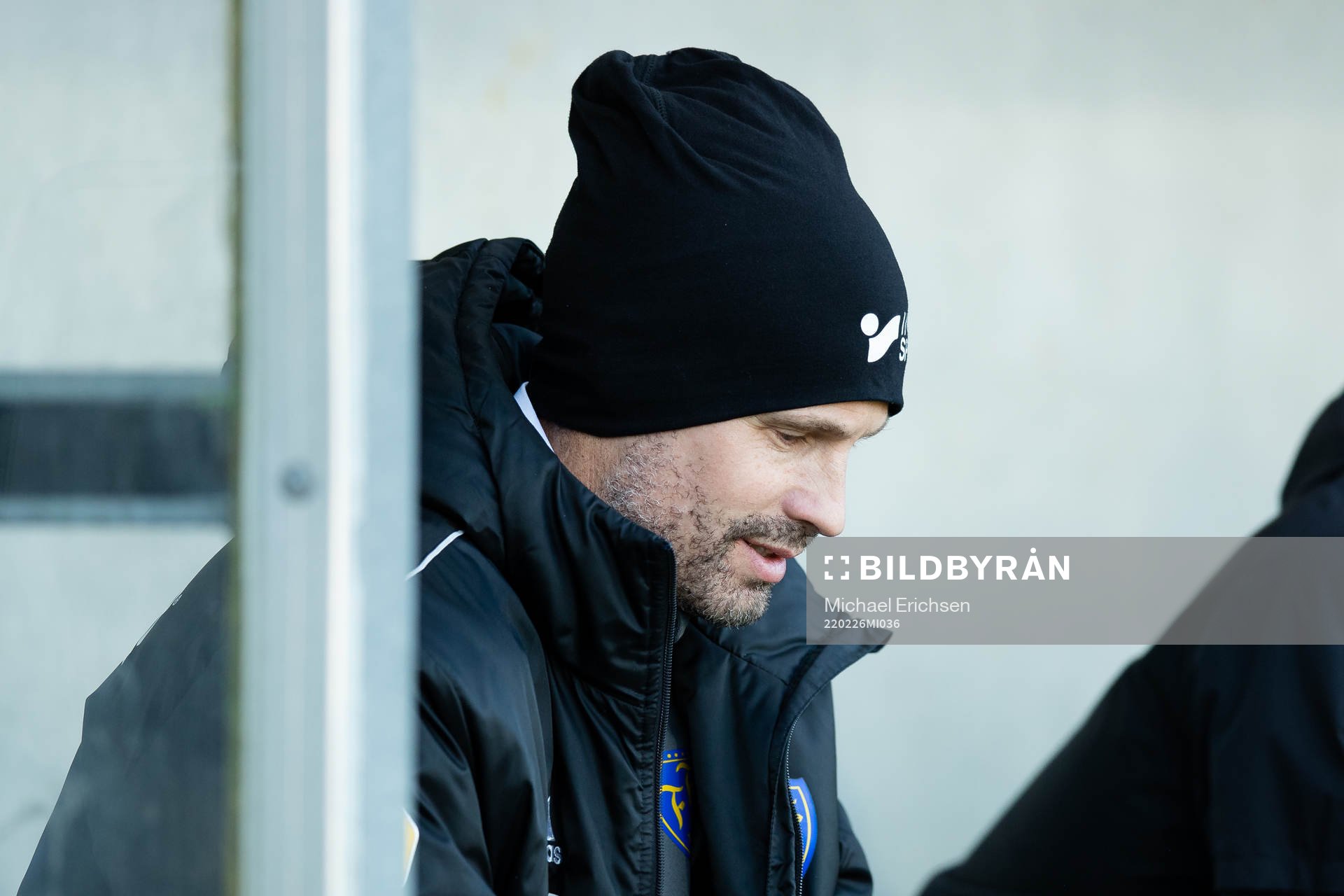 Falkenbergs tränare Christoffer Andersson innan