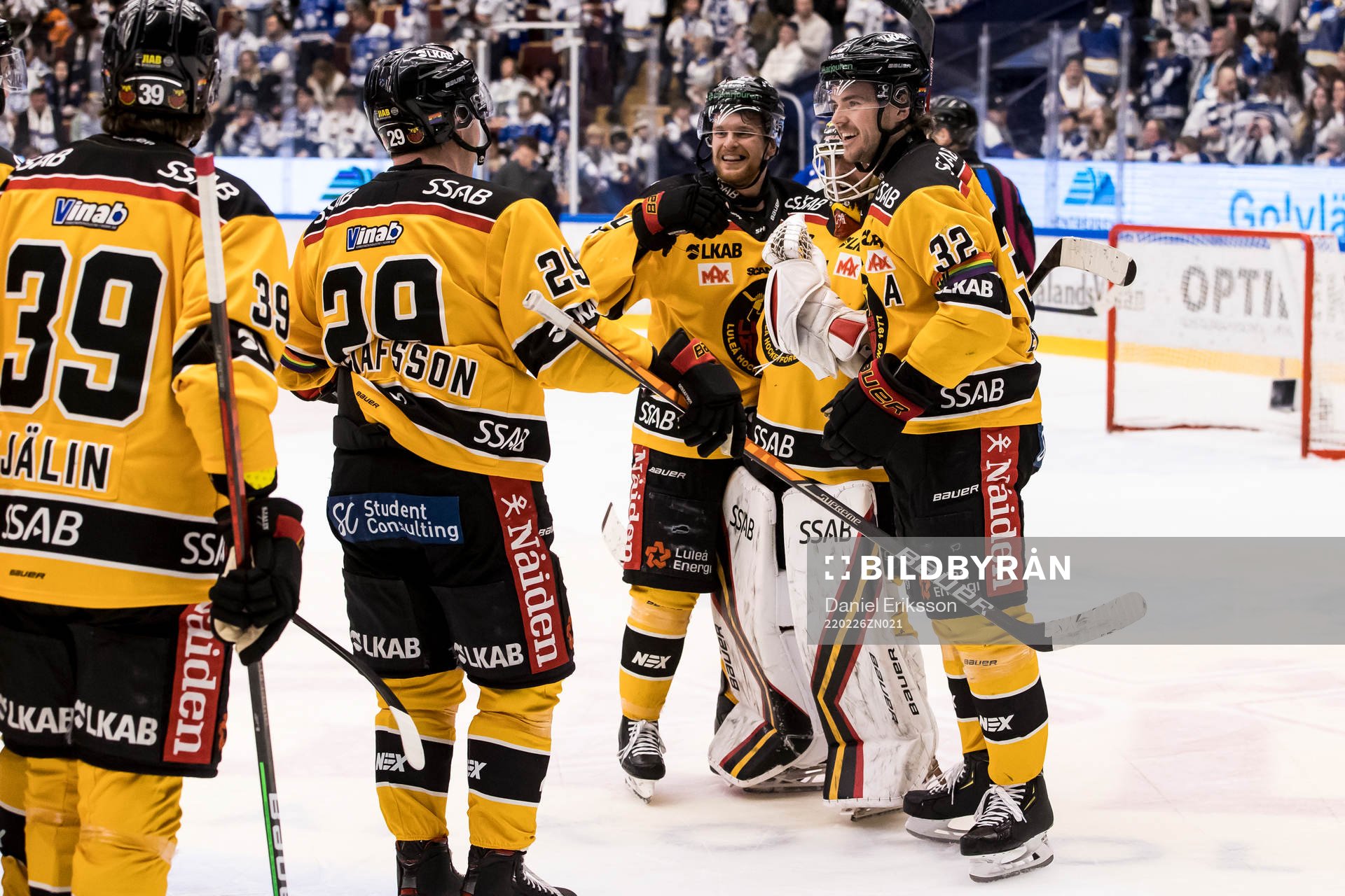 Luleås spelare jublar