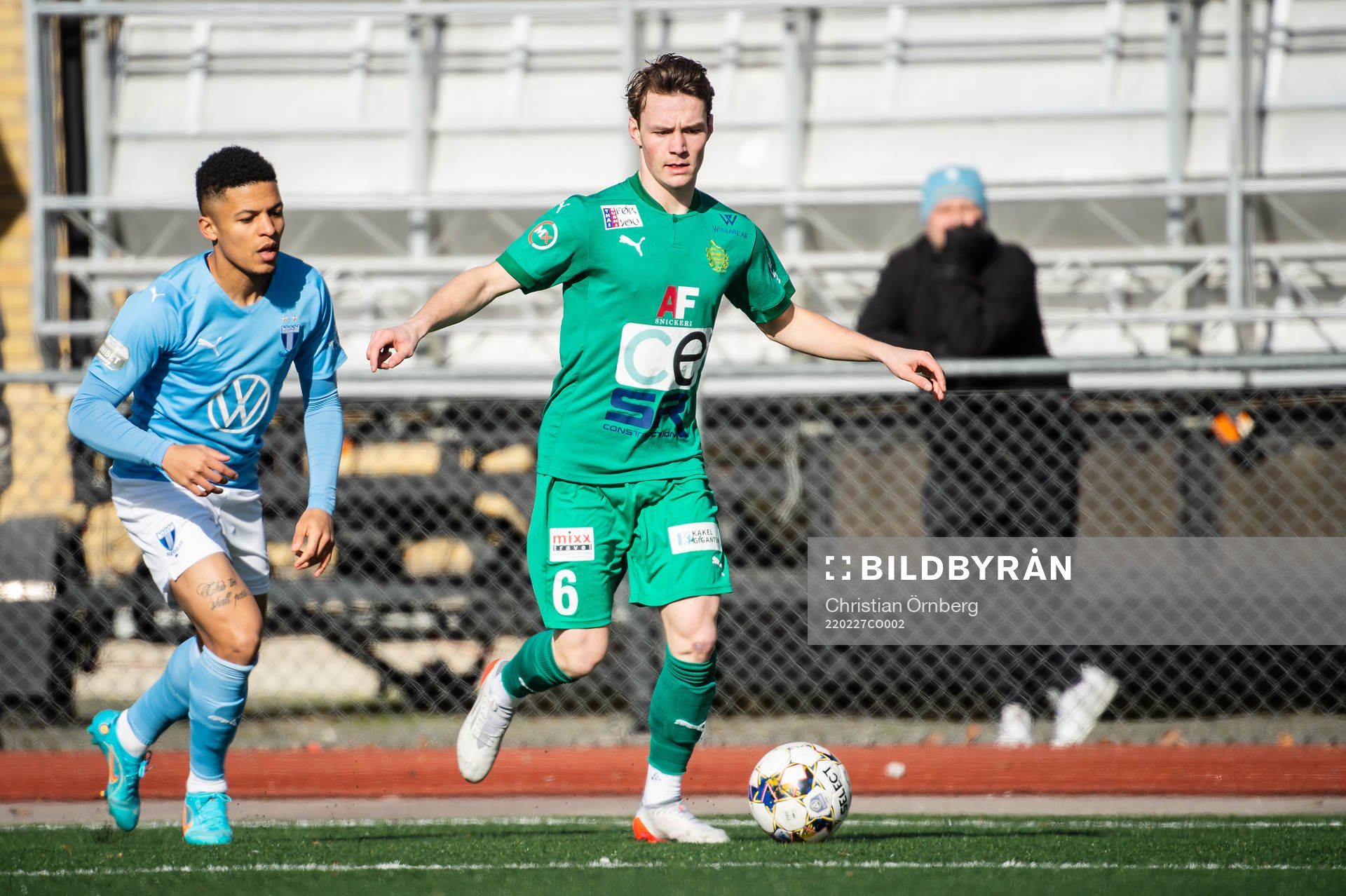 Malmö FFs Romain Gall och BK Olympics Axel Sjöberg