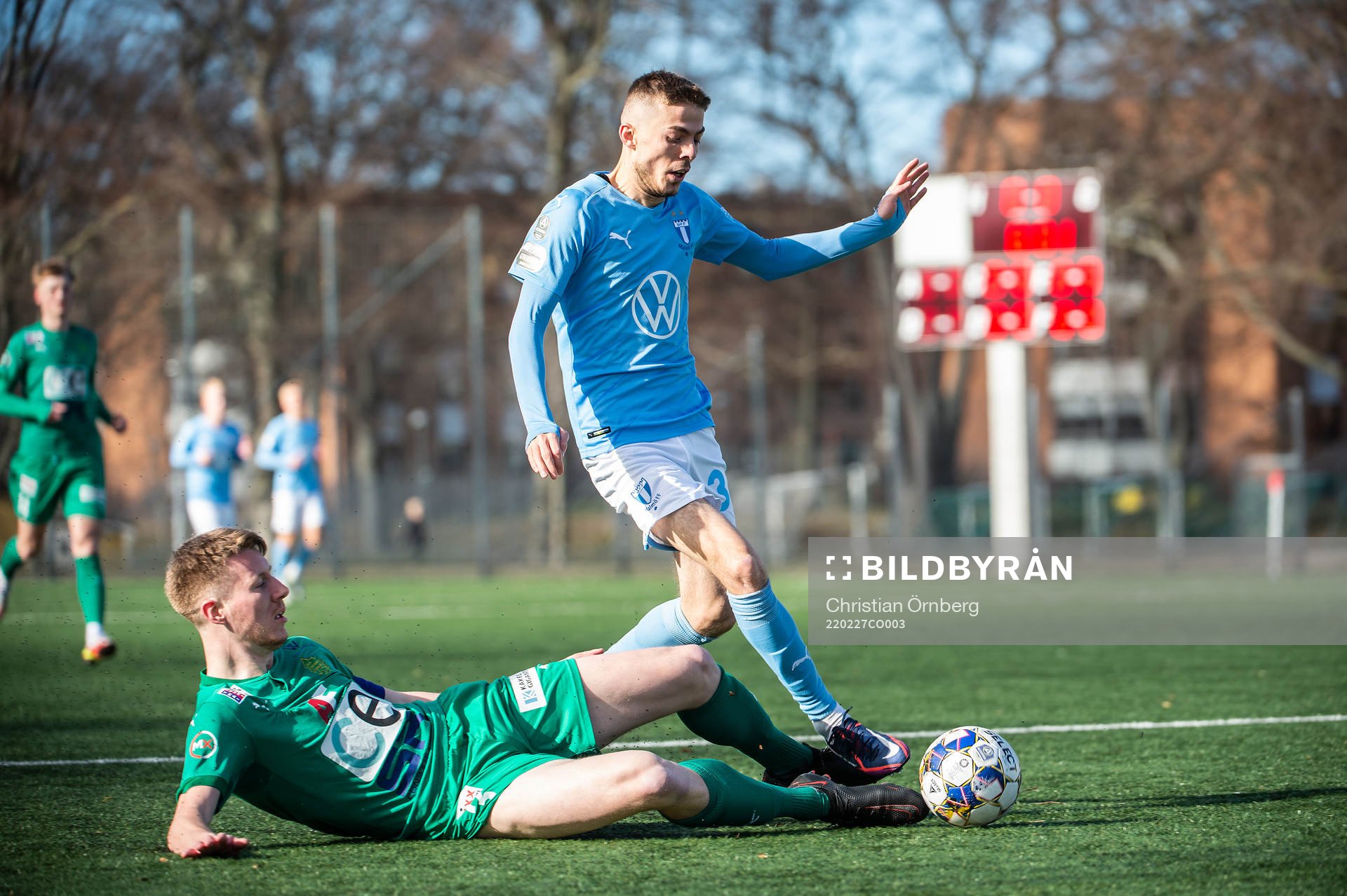 BK Olympics Axel Håkansson och Malmö FFs Patriot Sejdiu