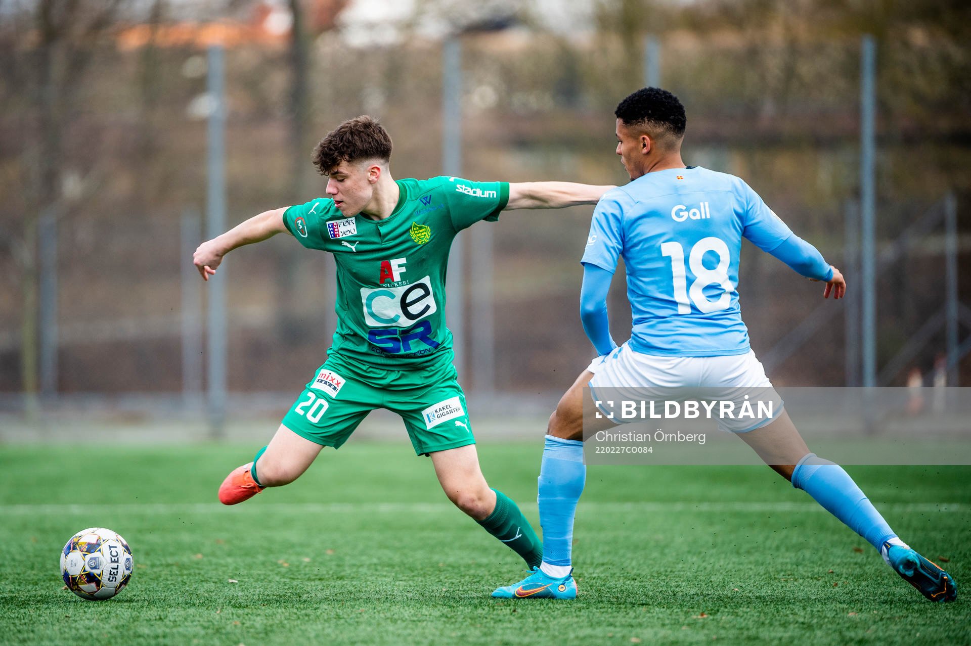 BK Olympics August Karlin mot Malmö FFs Romain Gall