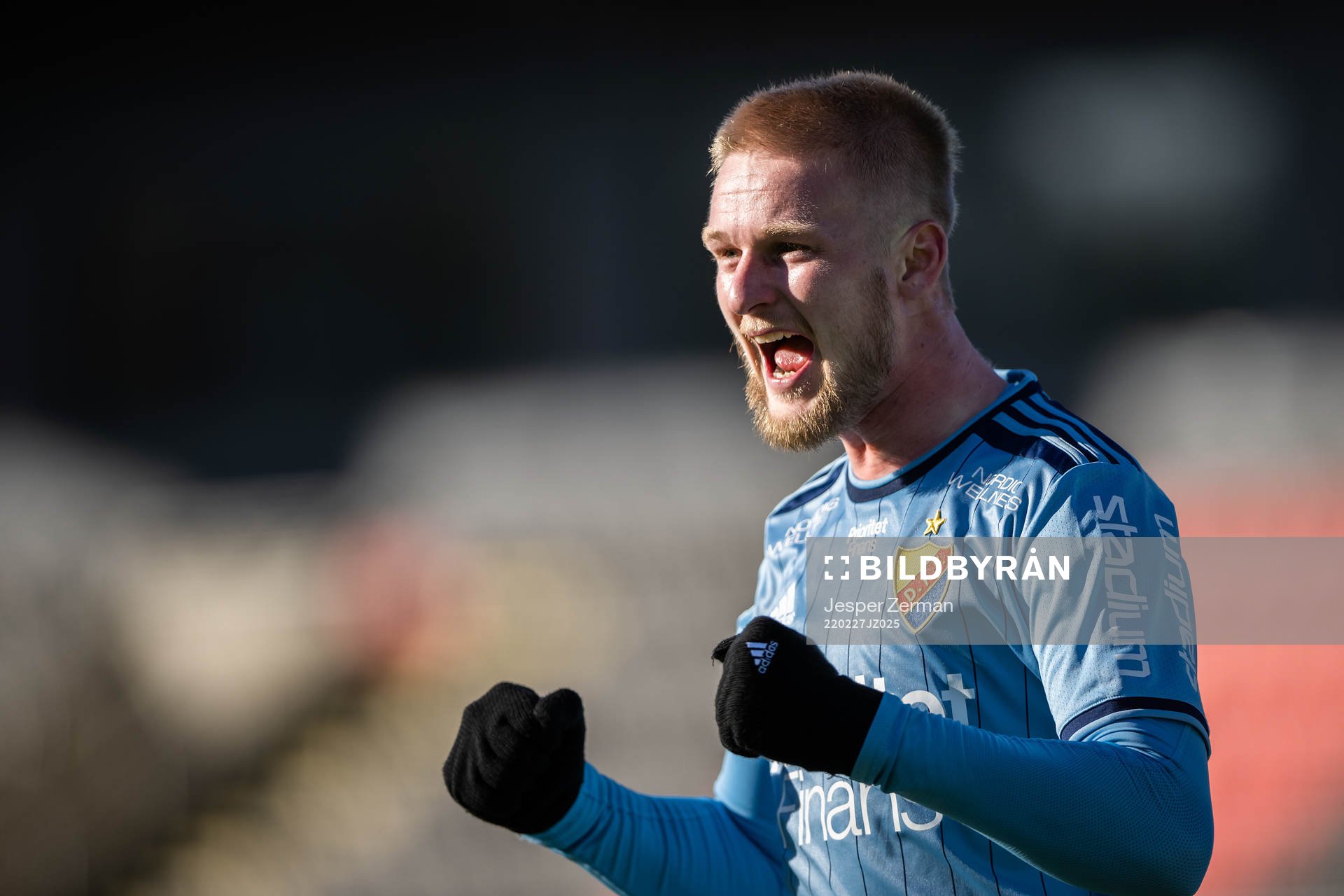 Djurgårdens Kalle Holmberg jublar