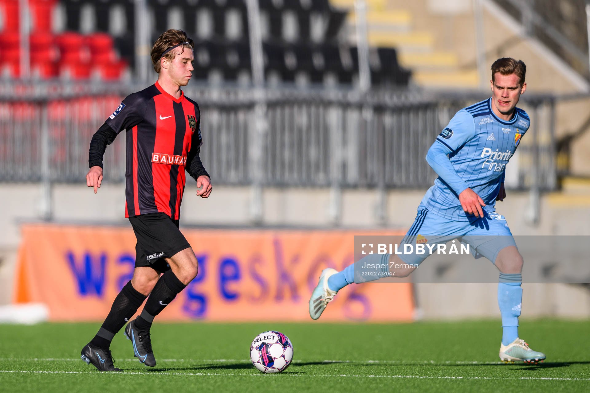 Brommapojkarnas Wilmer Odefalk och Djurgårdens Hampus