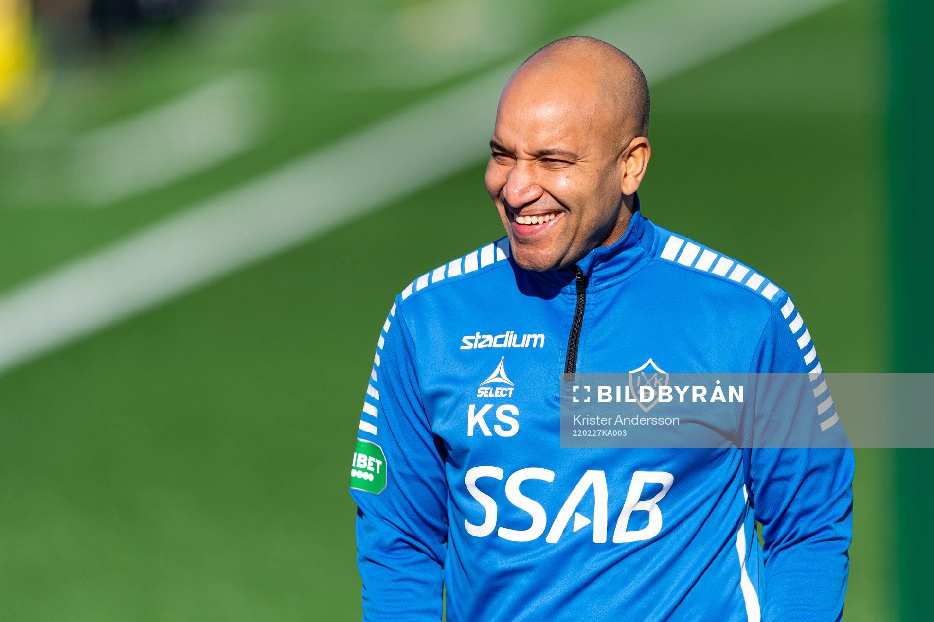 Brages tränare Klebér Saarenpää före fotbollsmatchen i