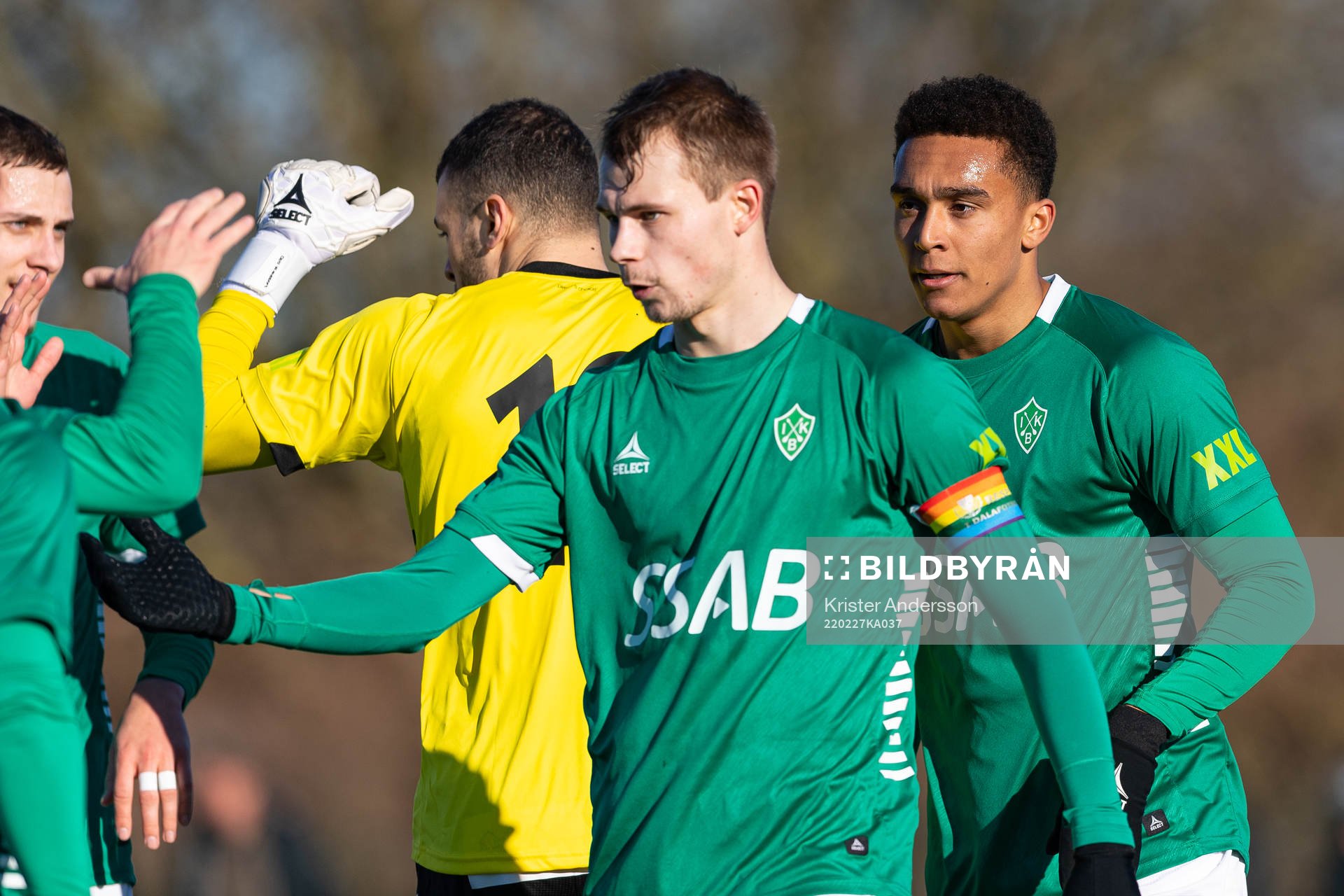 Brages spelare jublar