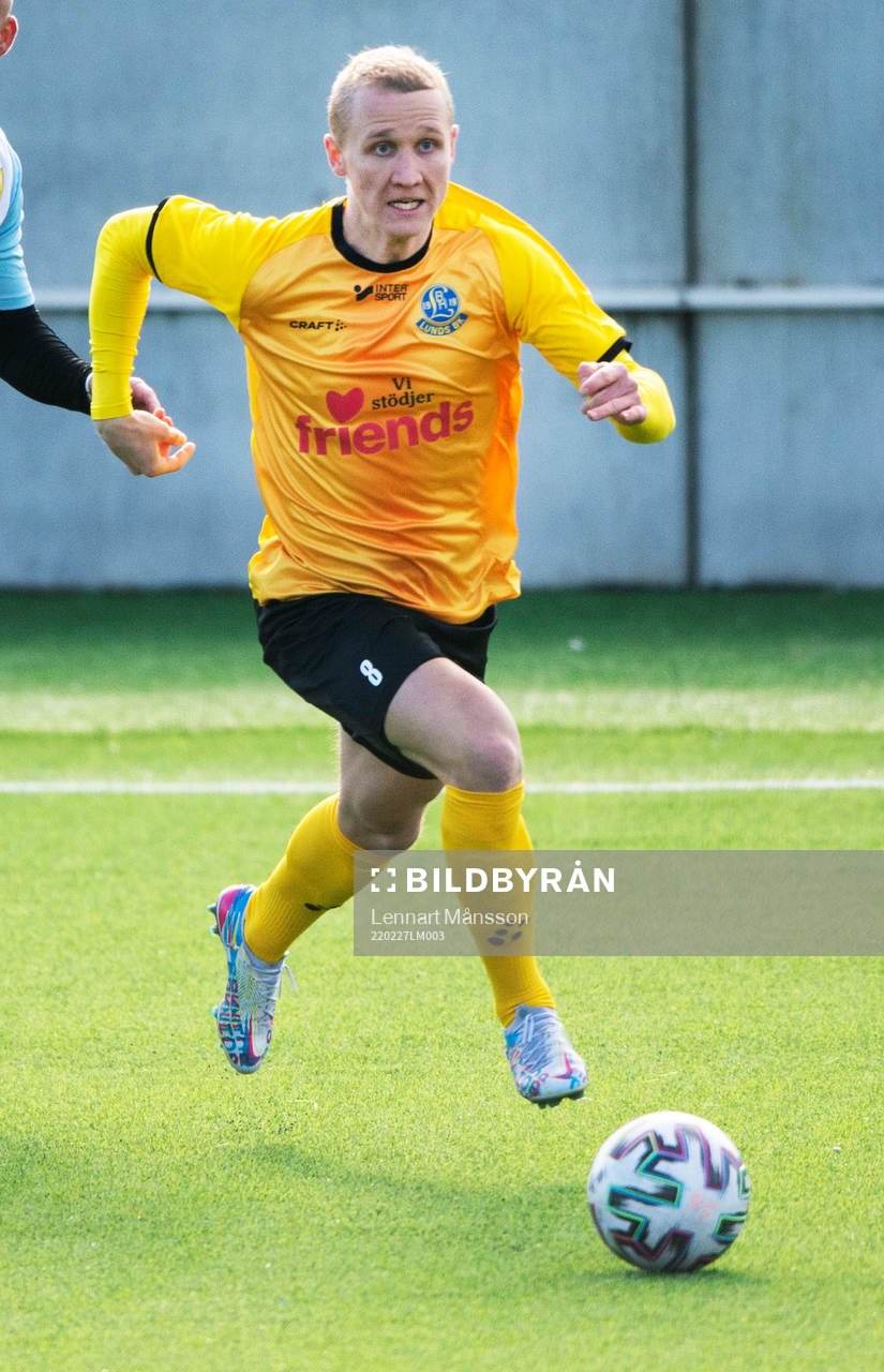 Lunds Andre Kamp i träningsmatchen mellan Lunds BK och IFK