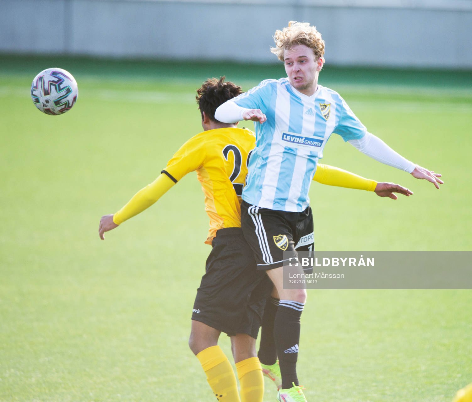 IFK Hässleholms Victor Holmberg i träningsmatchen mellan