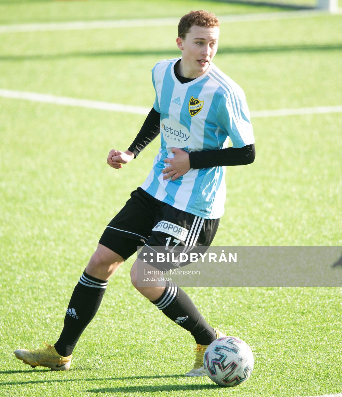 IFK Hässleholms Kieran Storm i träningsmatchen mellan