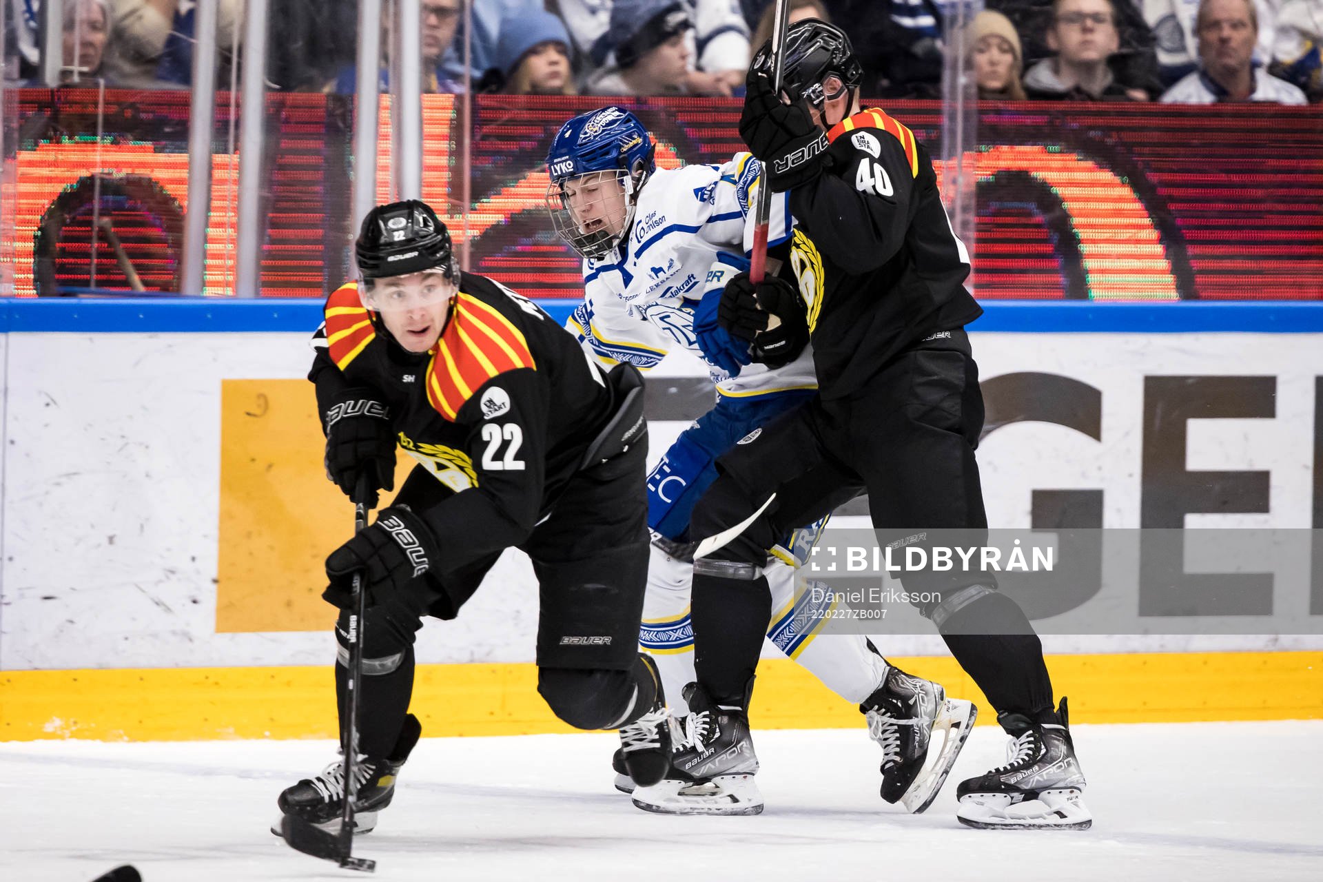 Brynäs Adam Pettersson och Leksands Kasper Magnussen och