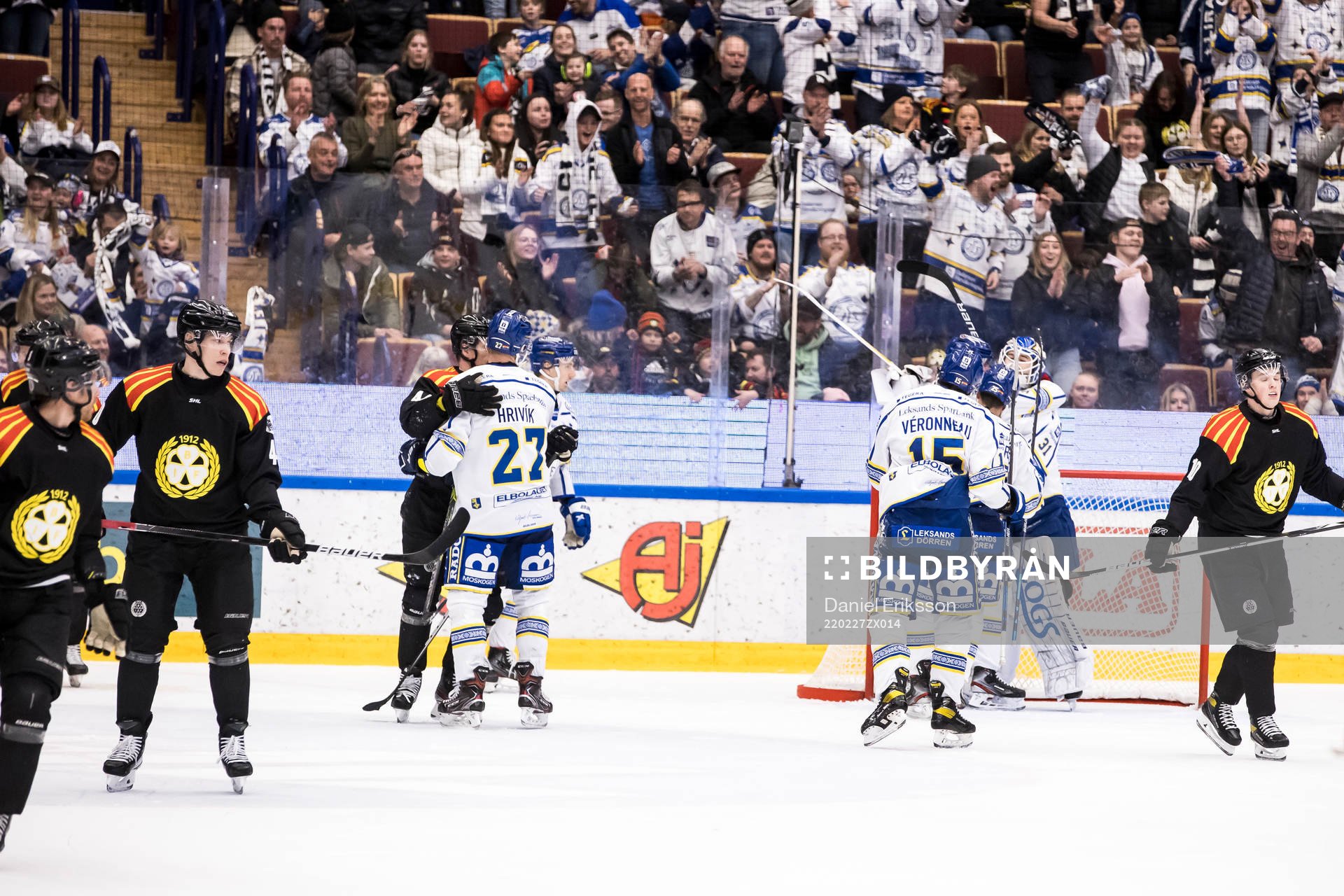 Leksands spelarna jublar