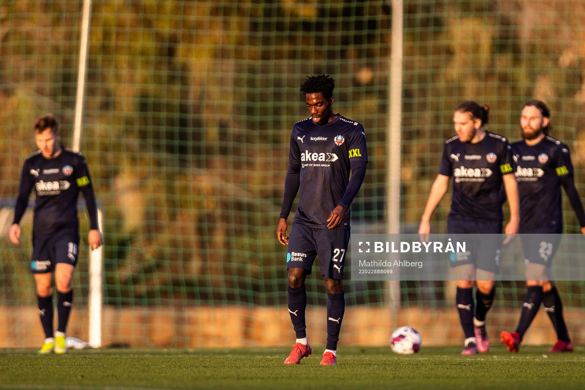 Benjamin Acquah of Helsingborg looks dejected