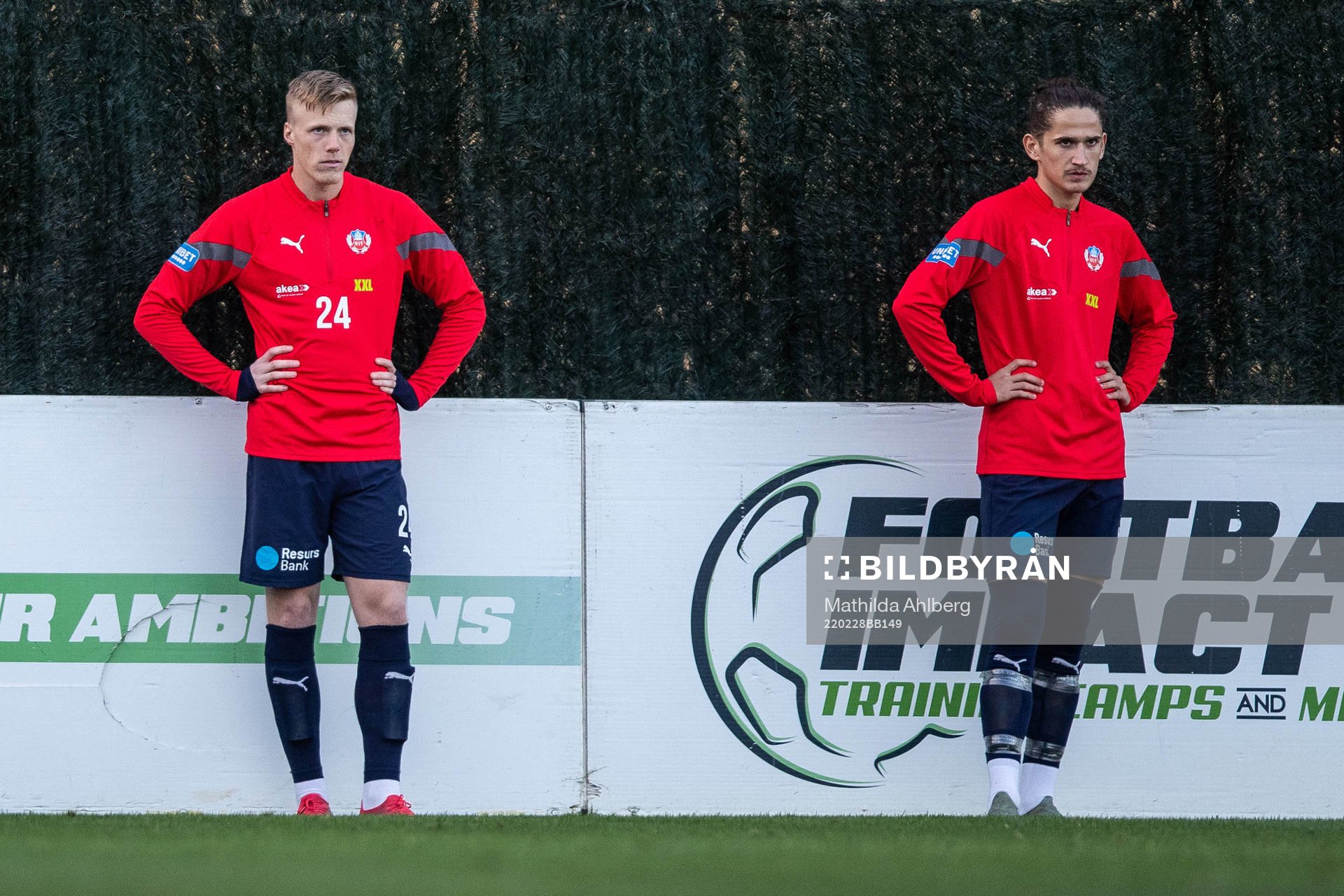 Emil Hellman and Ervin Gigović of Helsingborg