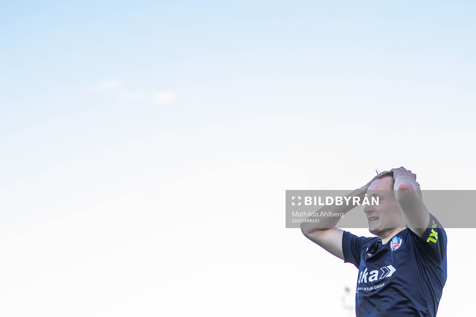Rasmus Karjalainen of Helsingborg looks dejected