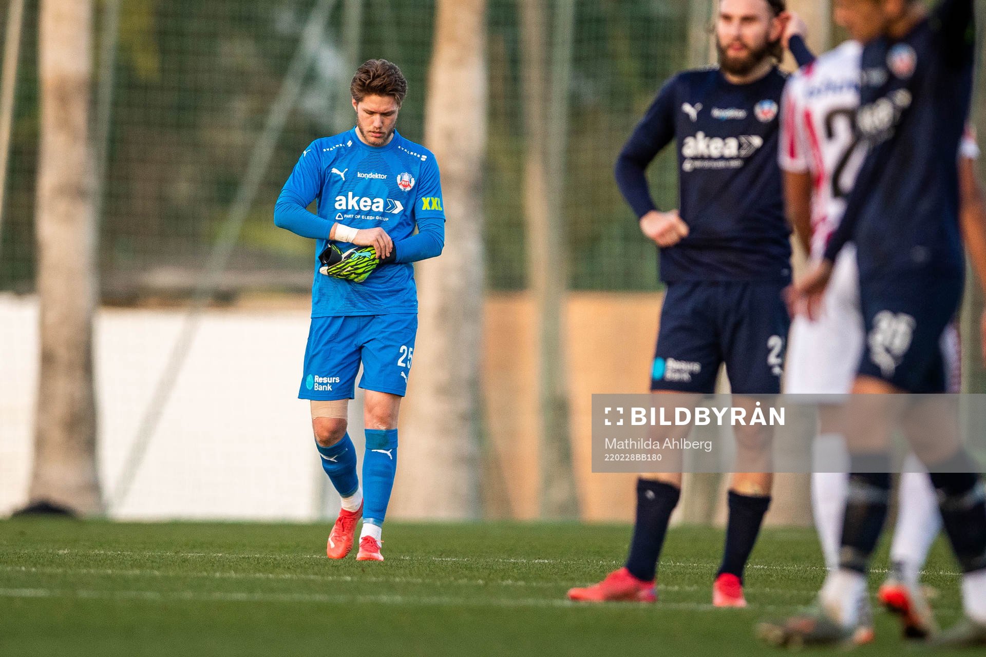 Goalkeeper Kalle Joelsson of Helsingborg looks dejected