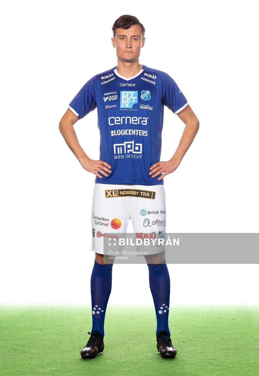 Norrbys Alexander Salo poserar för ett porträtt den 28 februari 2022 i Borås.