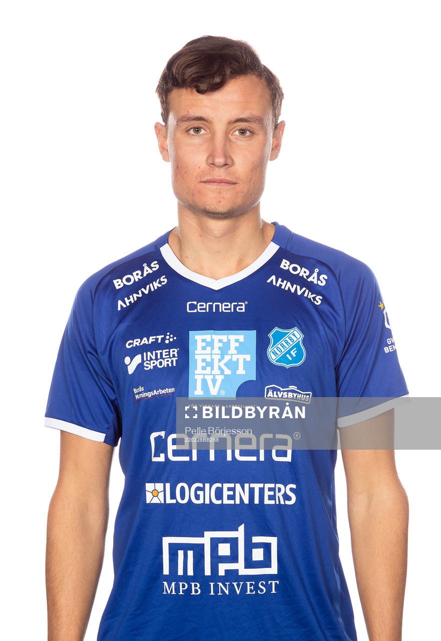 Norrbys Alexander Salo poserar för ett porträtt den 28 februari 2022 i Borås.