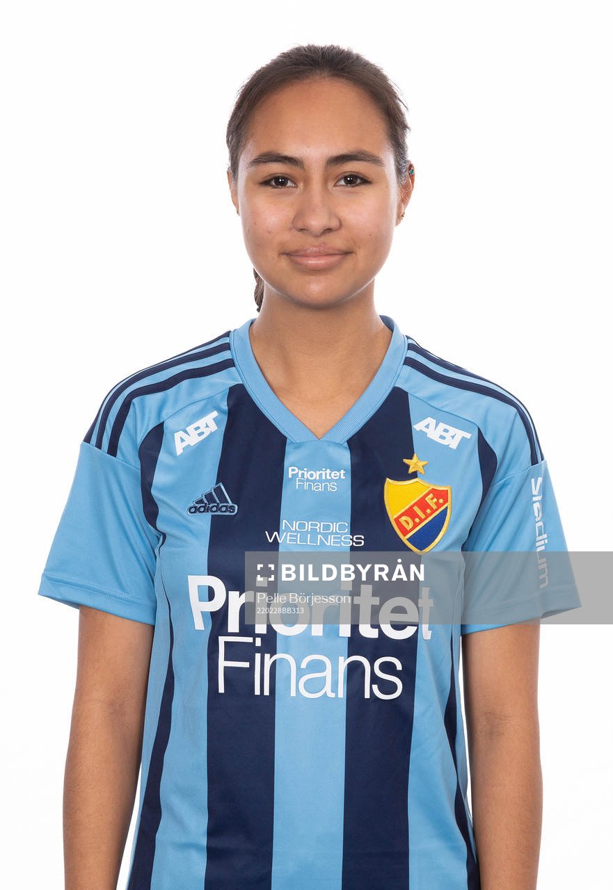 Djurgårdens Nicole Ruiz Granados poserar för ett porträtt den 28 februari 2022 i Stockholm.