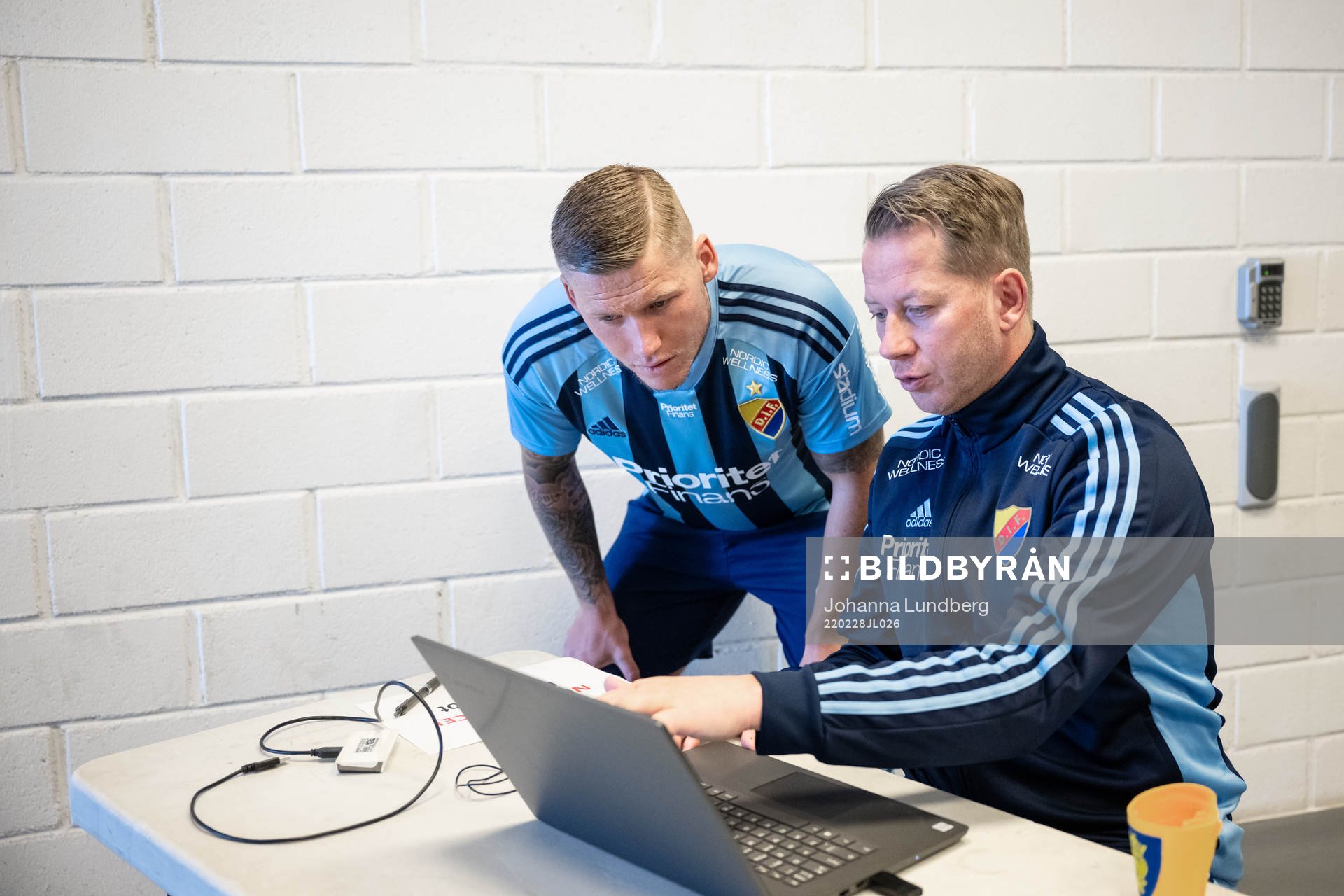 Victor Edvardsen och lagledare Daniel Granqvist