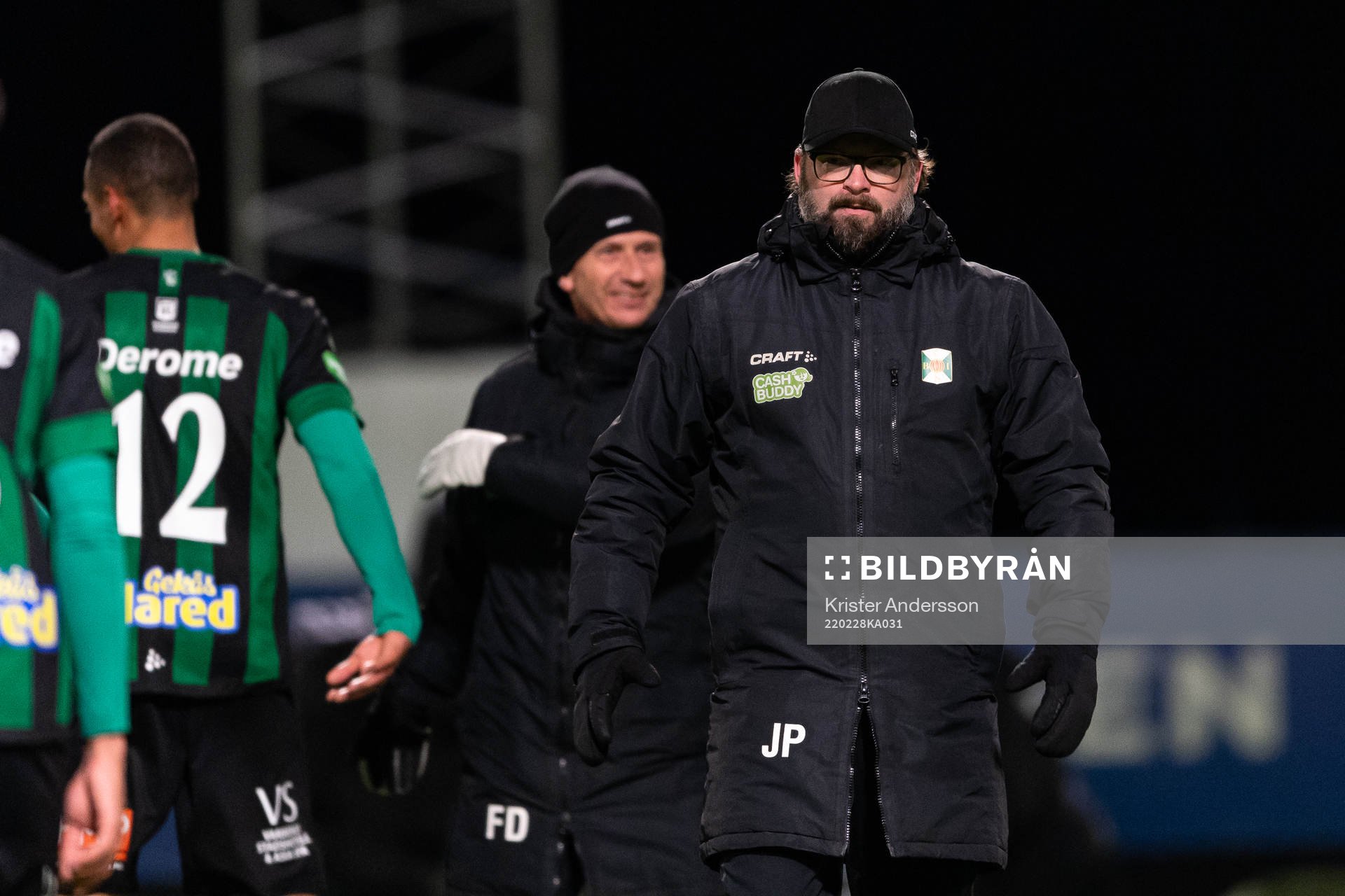 Varbergs tränare Joakim Persson efter fotbollsmatchen i Svenska Cupen mellan Varberg och Öster den 28 februari 2022 i Varberg. 