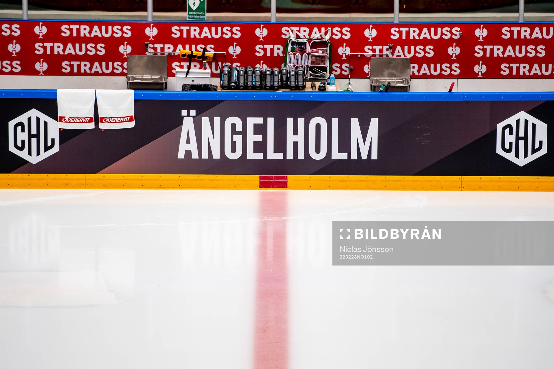Text Ängelholm with CHL logo