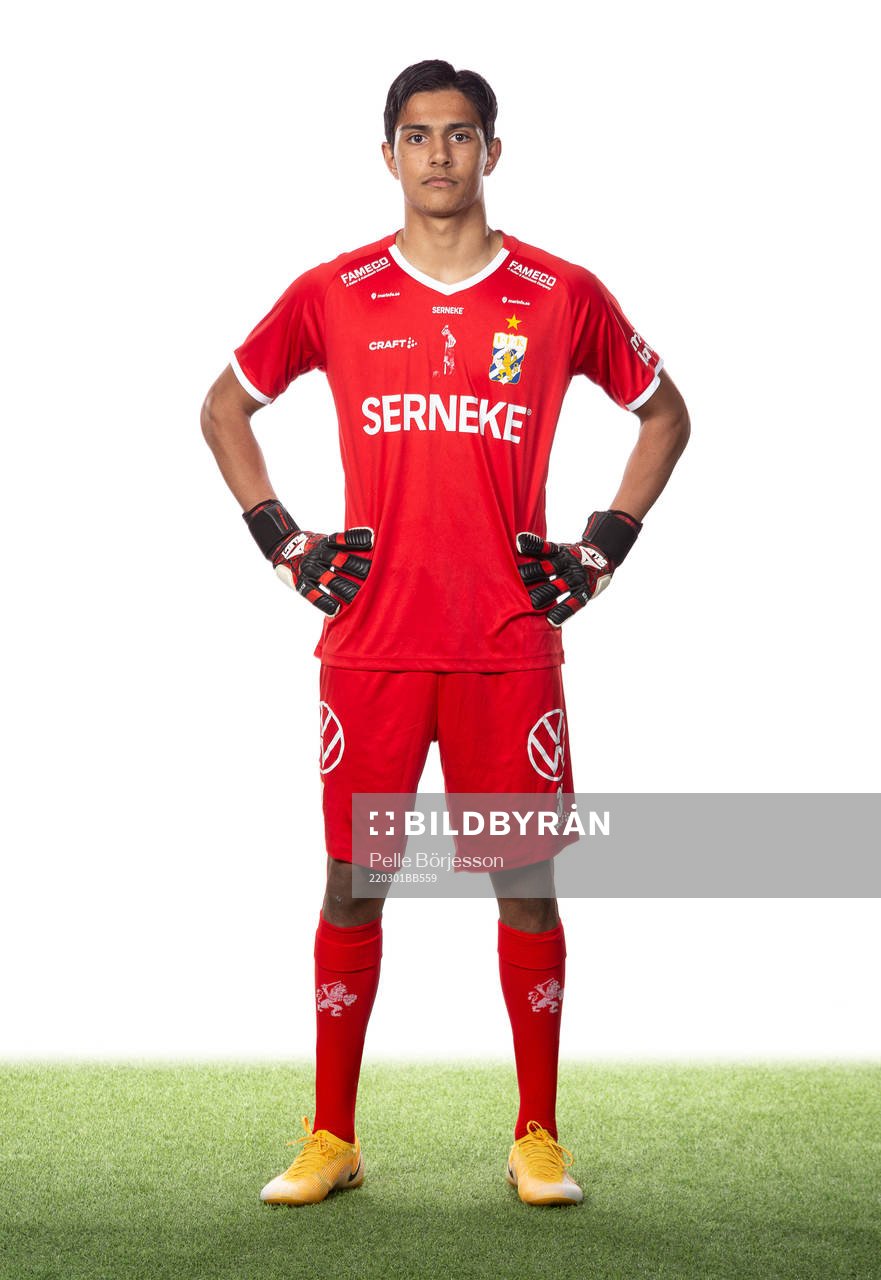 IFK Göteborgs Gustav Lillienberg poserar för ett porträtt den 1 mars 2022 i Göteborg.