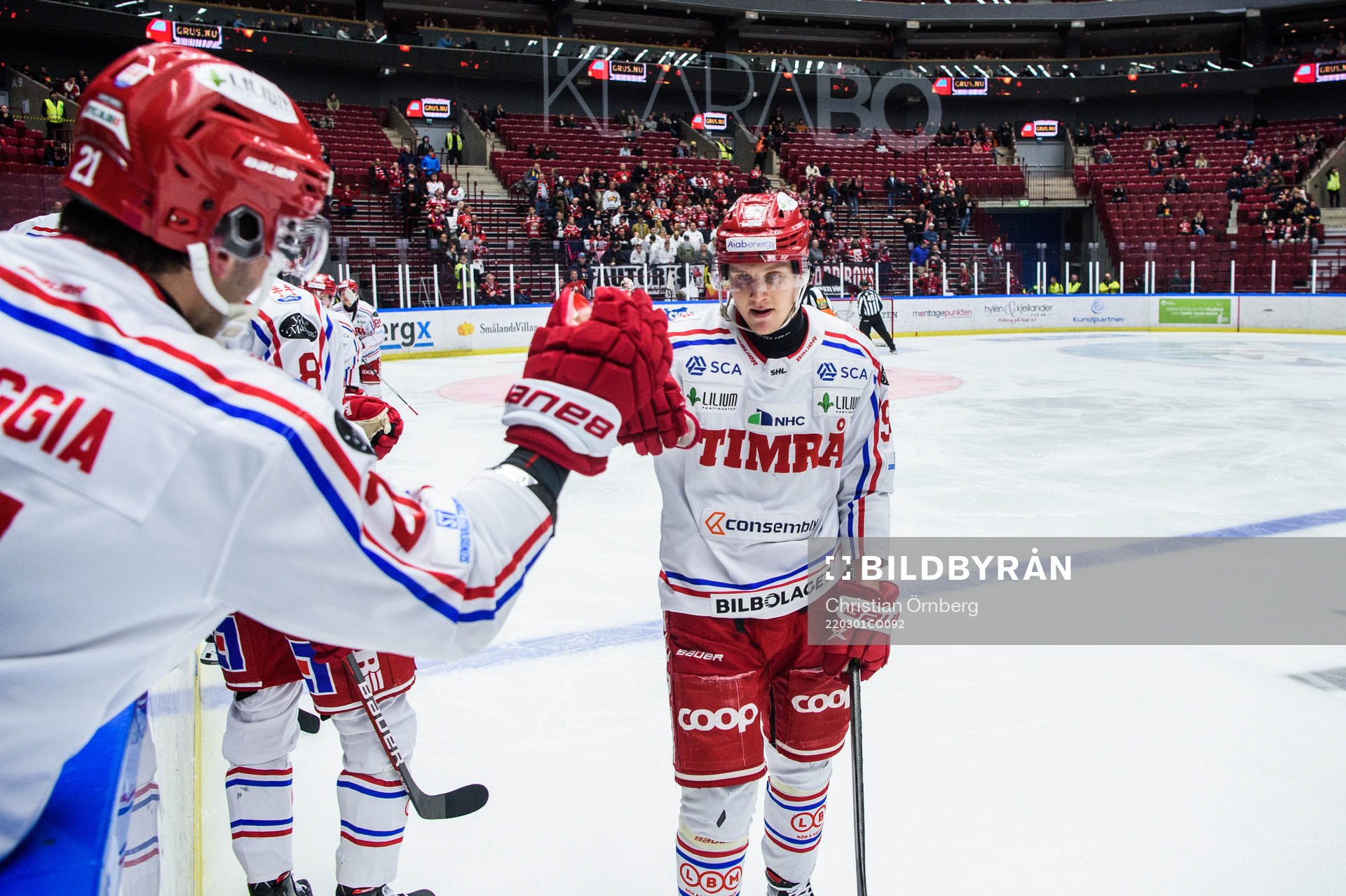 Timrås Sebastian Hartmann jublar