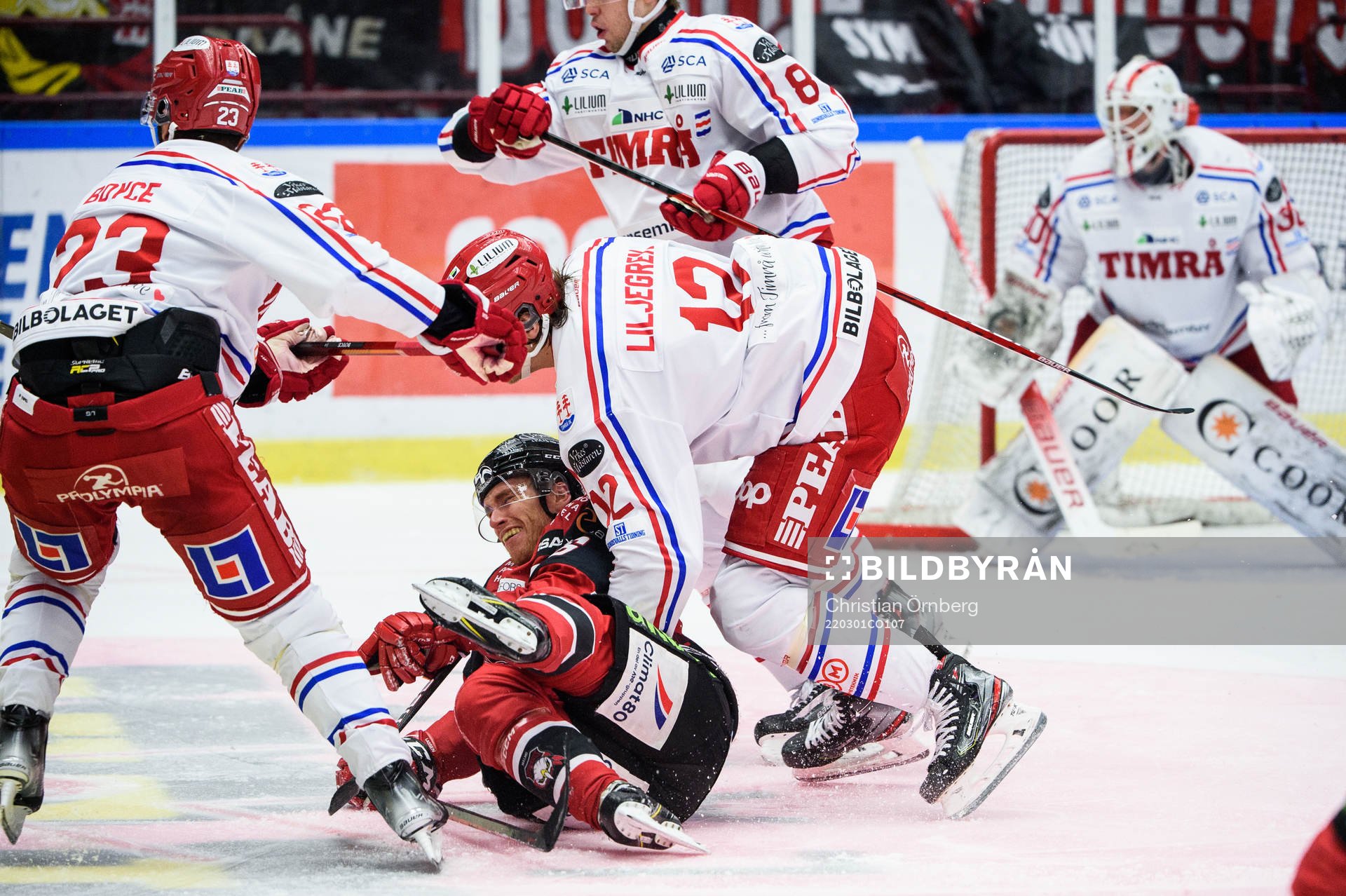 Malmö Redhawks Matias Lassen och Timrås Viktor Liljegren