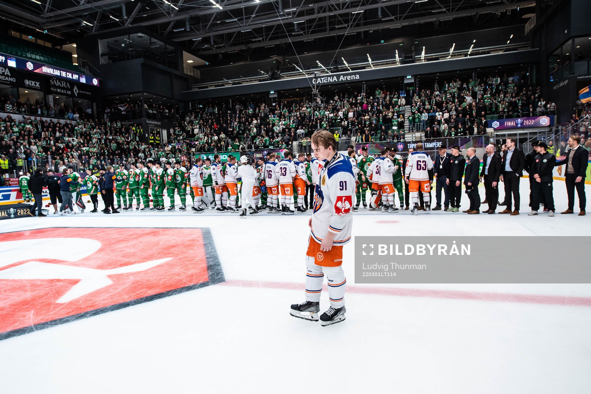Petteri Puhakka of Tappara looks dejected