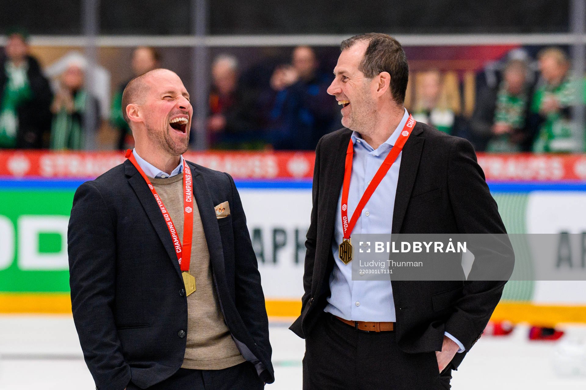 Chris Abbott, head of sports and Jan Larsson, assistant