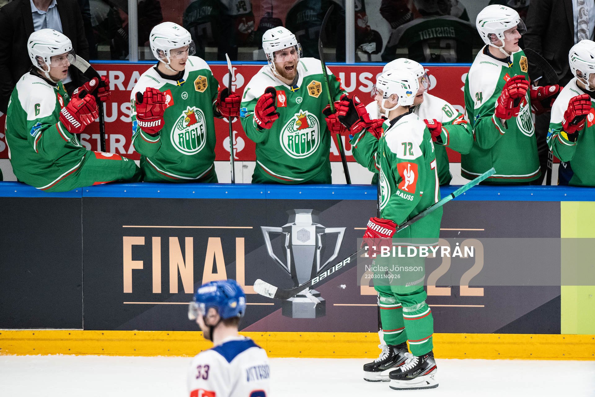 Daniel Zaar of Rögle celebrates