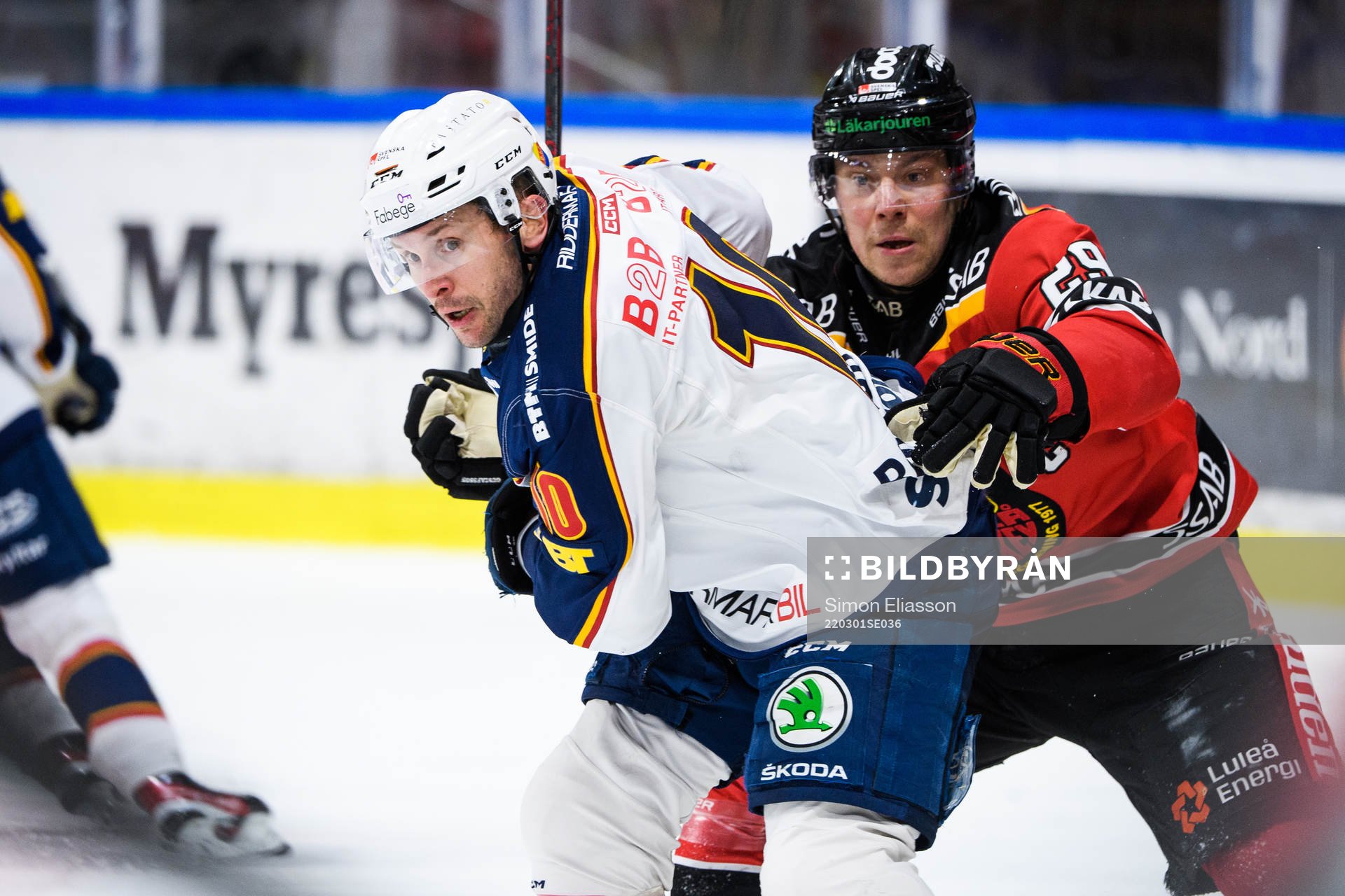 Djurgårdens Niclas Bergfors och Luleås Erik Gustafsson
