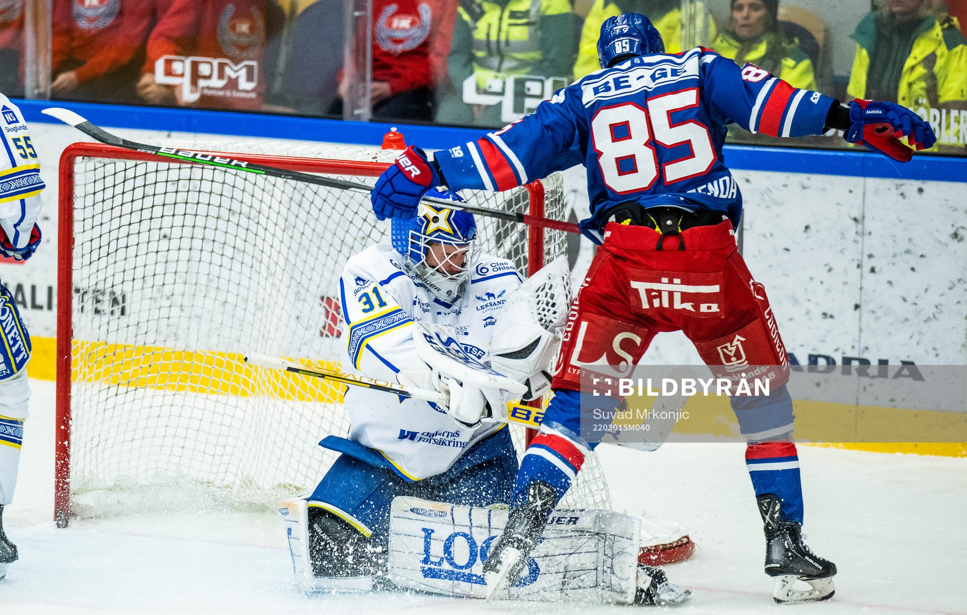 Leksands målvakt Kasimir Kaskisuo och Oskarshamns Daniel