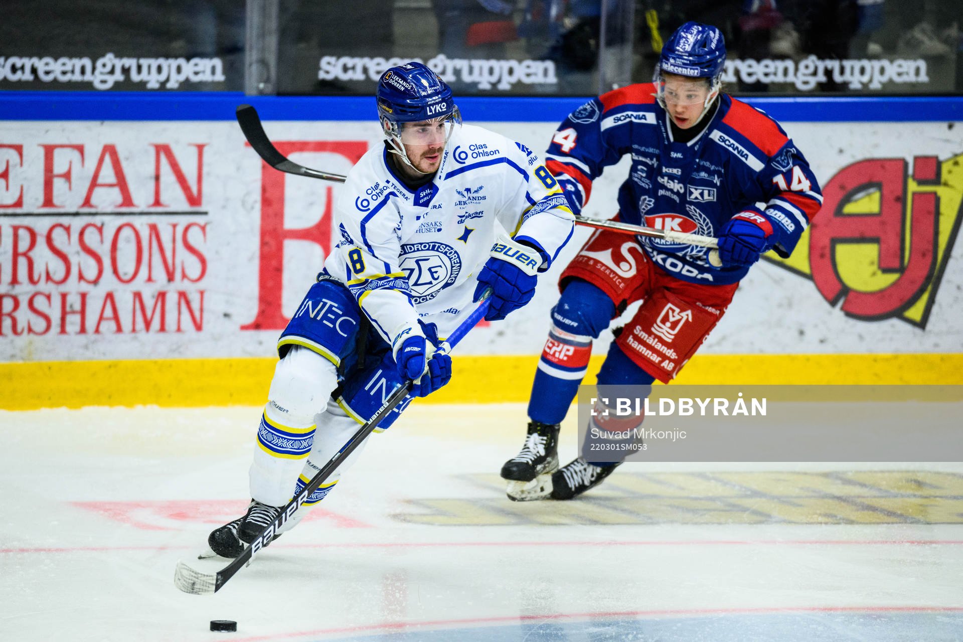 Leksands Matt Caito och Oskarshamns Mikkel Øby-Olsen