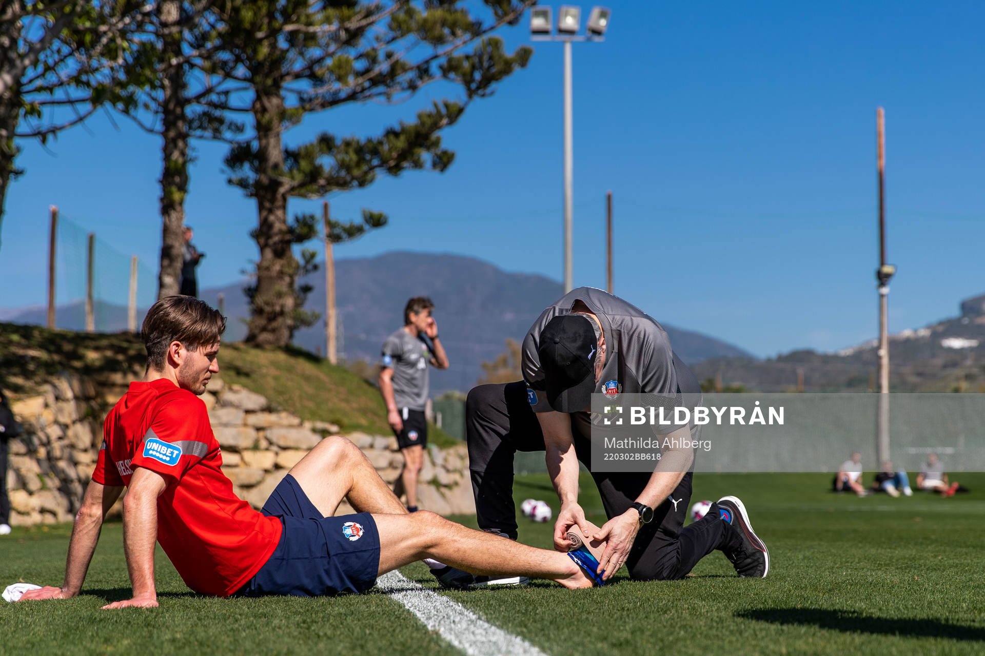Wilhelm Loeper och idrottsskadeterapeut Dale Reese